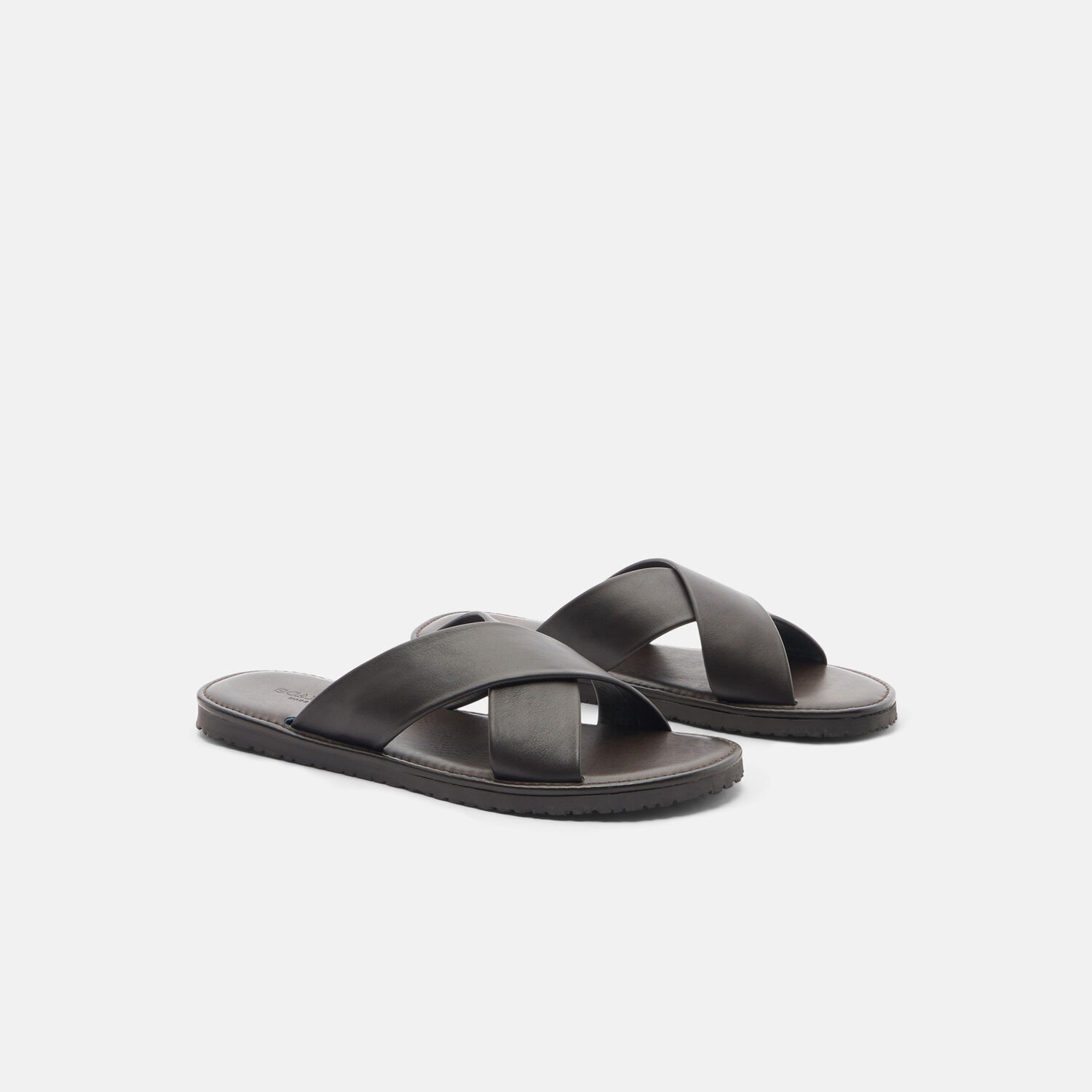 Scarosso Adriano Strap Sandals In Brown Calf