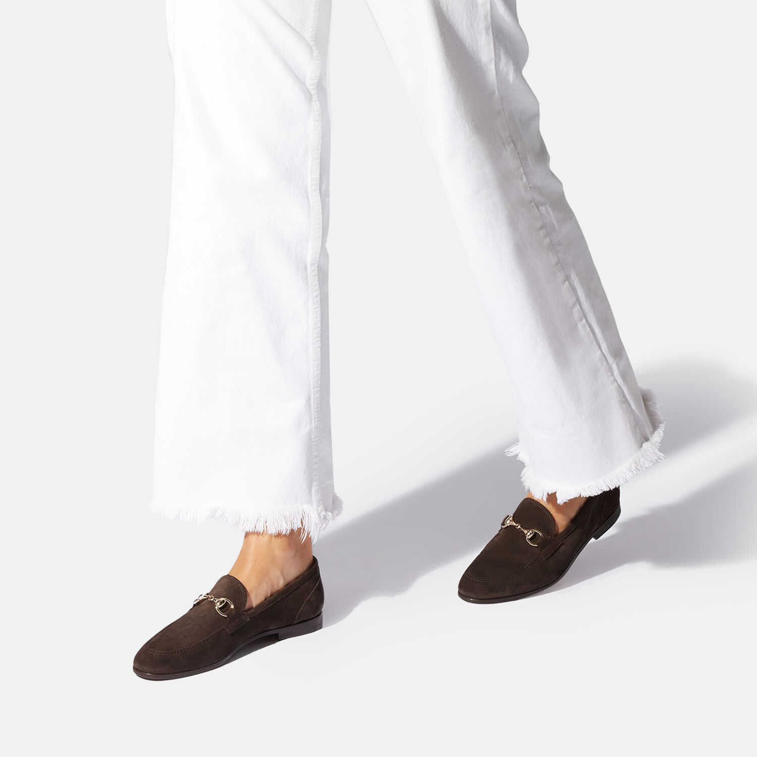 Scarosso Alessandra Velvet Loafers In Brown - Suede