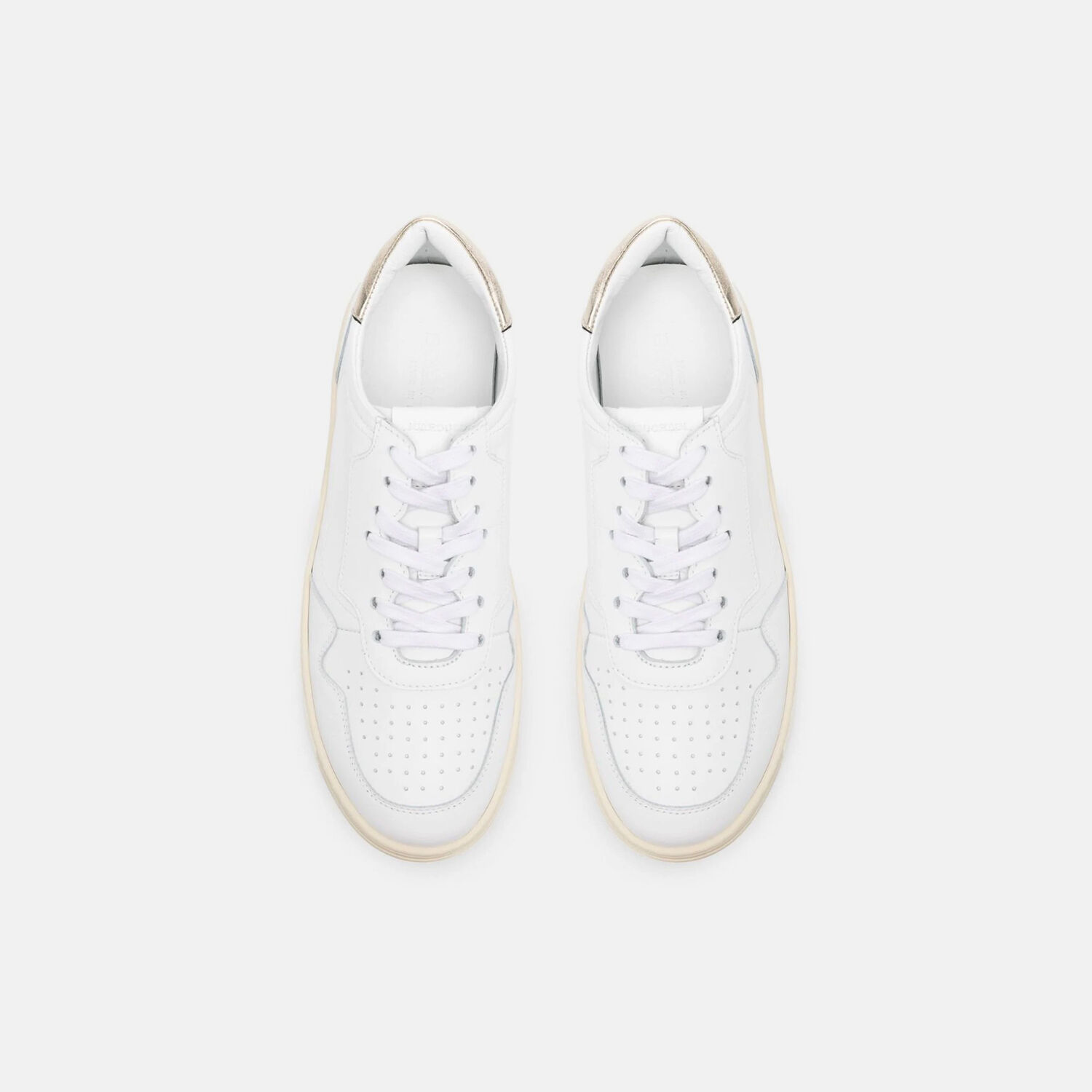 Shop Scarosso Alexia Gold Edit In White/gold - Calf