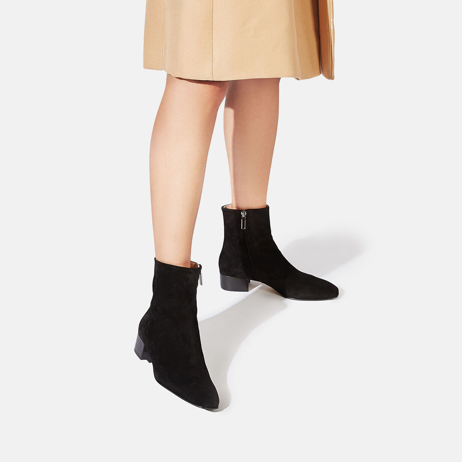 Shop Scarosso Ambra Nera Scamosciata In Black - Suede