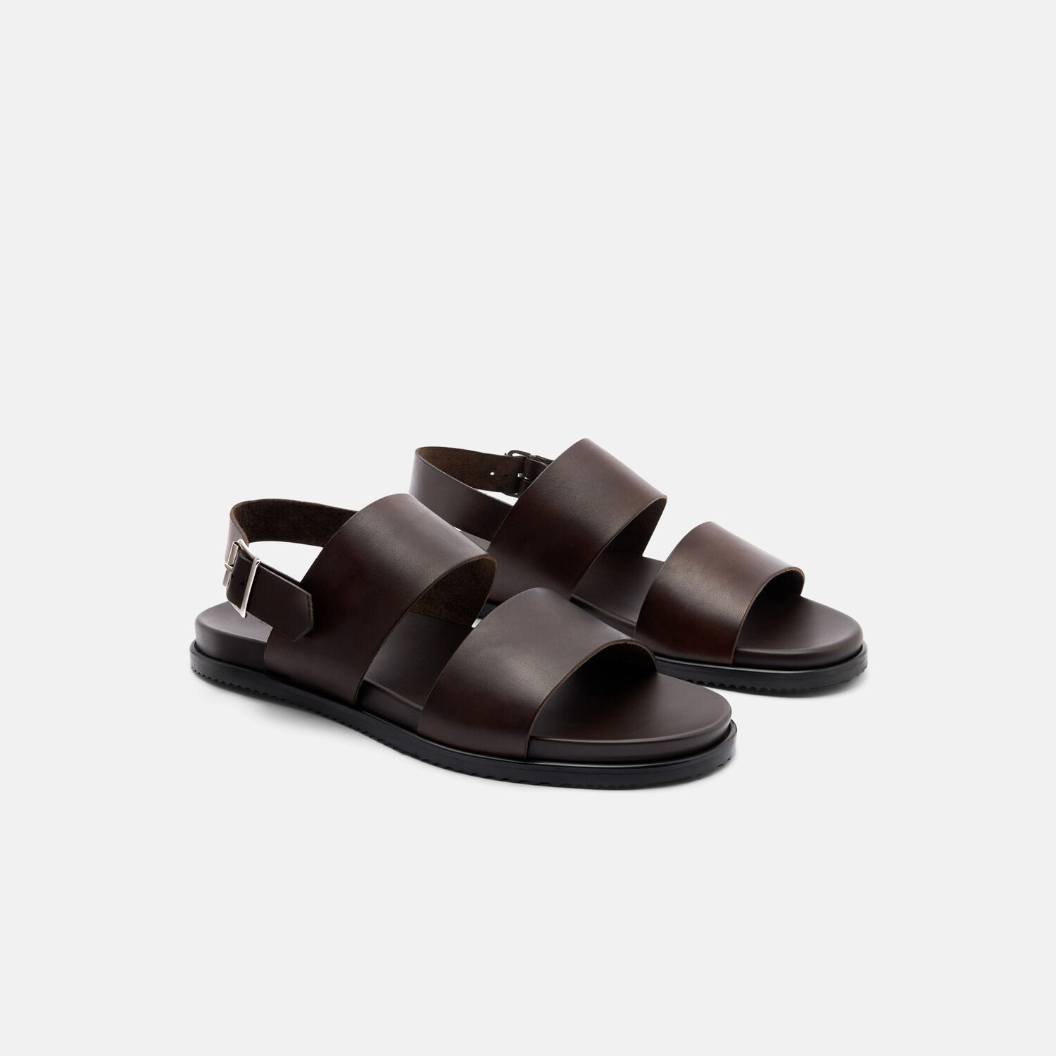 Scarosso Antonio Strap Sandals In Brown Calf