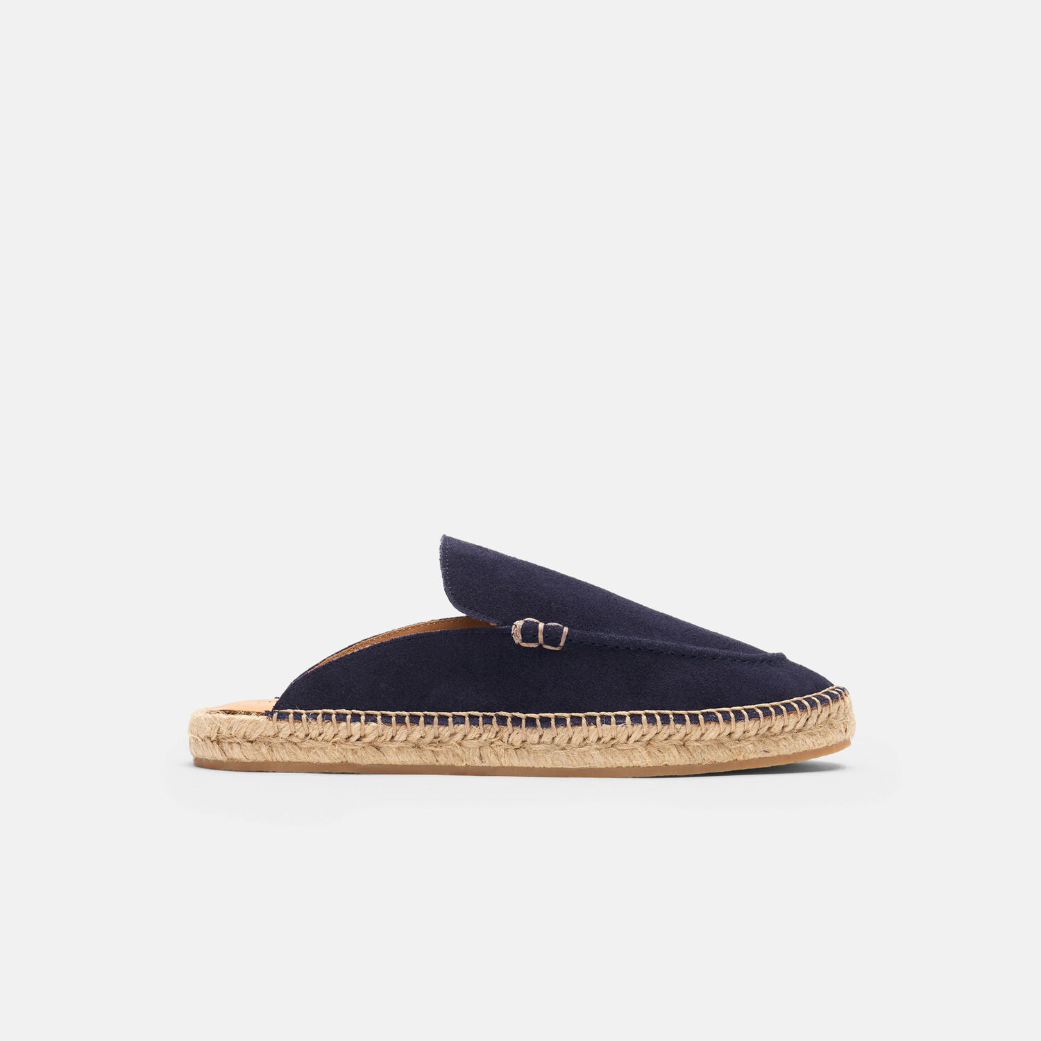 Scarosso Suede Jute-sole Espadrilles In Blue - Suede