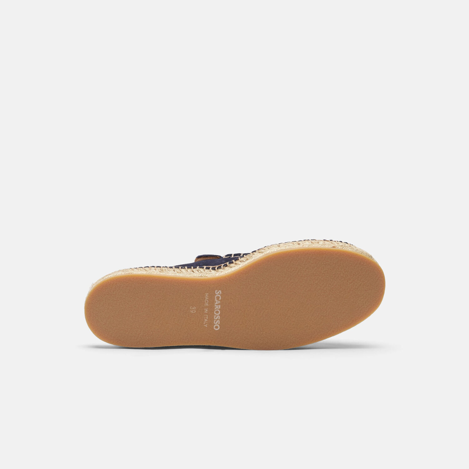 Scarosso Suede Jute-sole Espadrilles In Blue - Suede