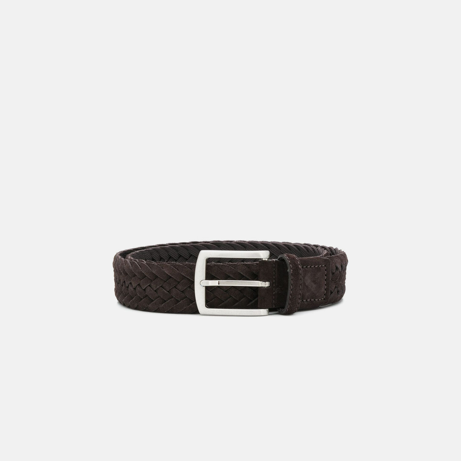 Scarosso Belts Cintura Marrone Intrecciata Scamosciata Suede Leather In Brown Suede