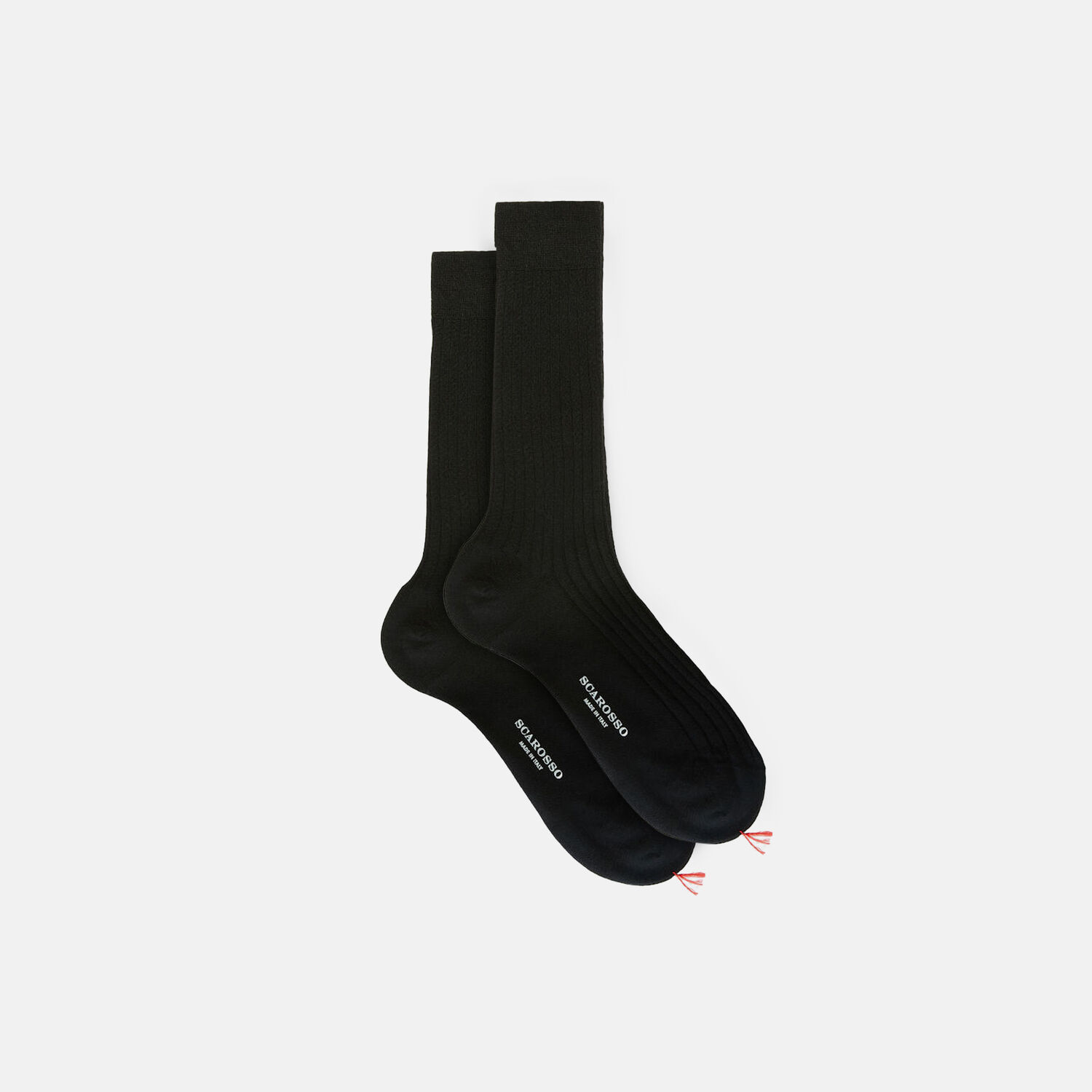 Scarosso Ribbed Knee-high Socks In Black - Wool