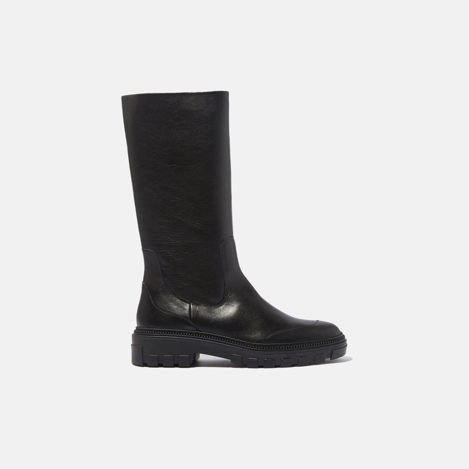 Scarosso Boots Candice Black Calf Leather In Black - Calf