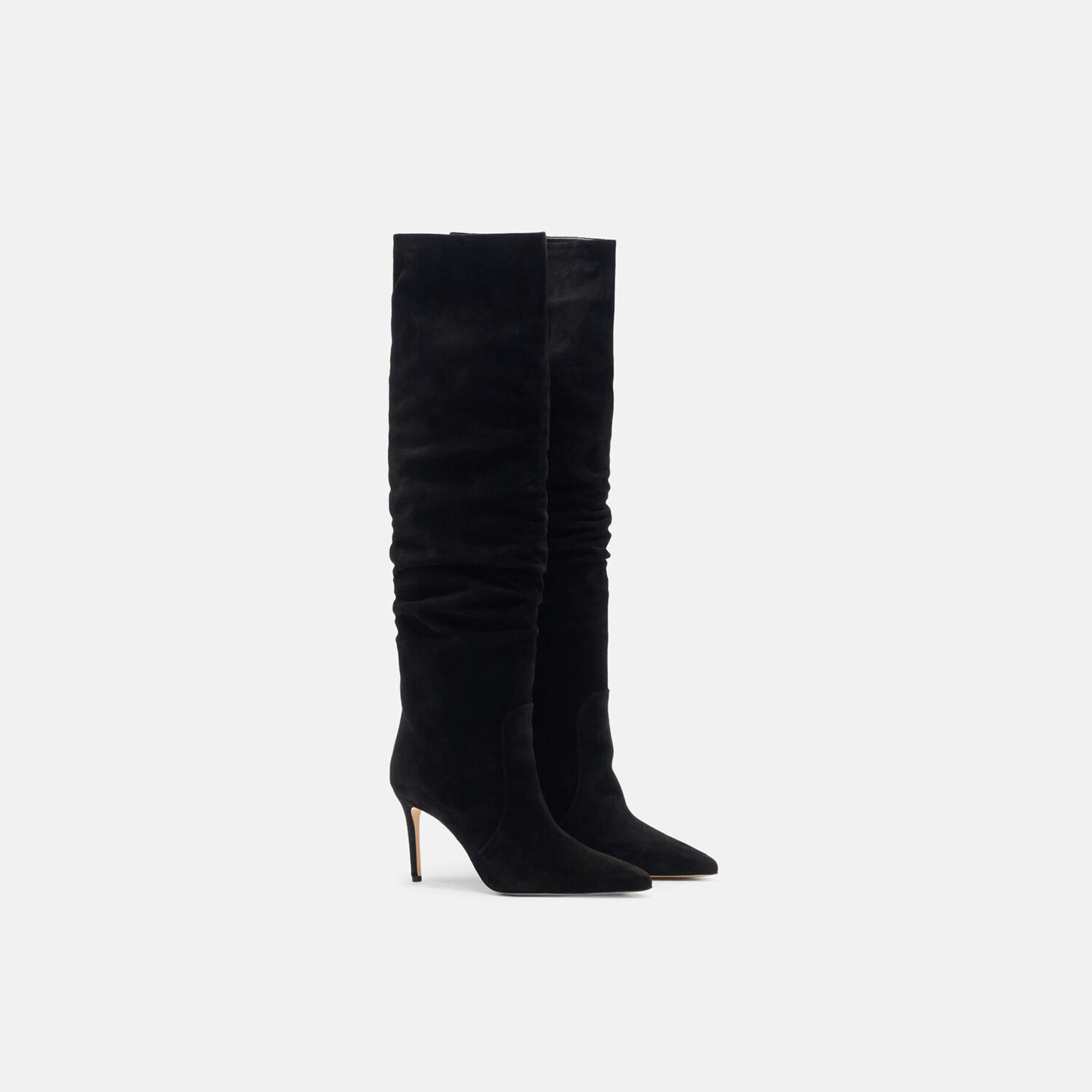 Scarosso X Brian Atwood Carra Knee In Black - Suede