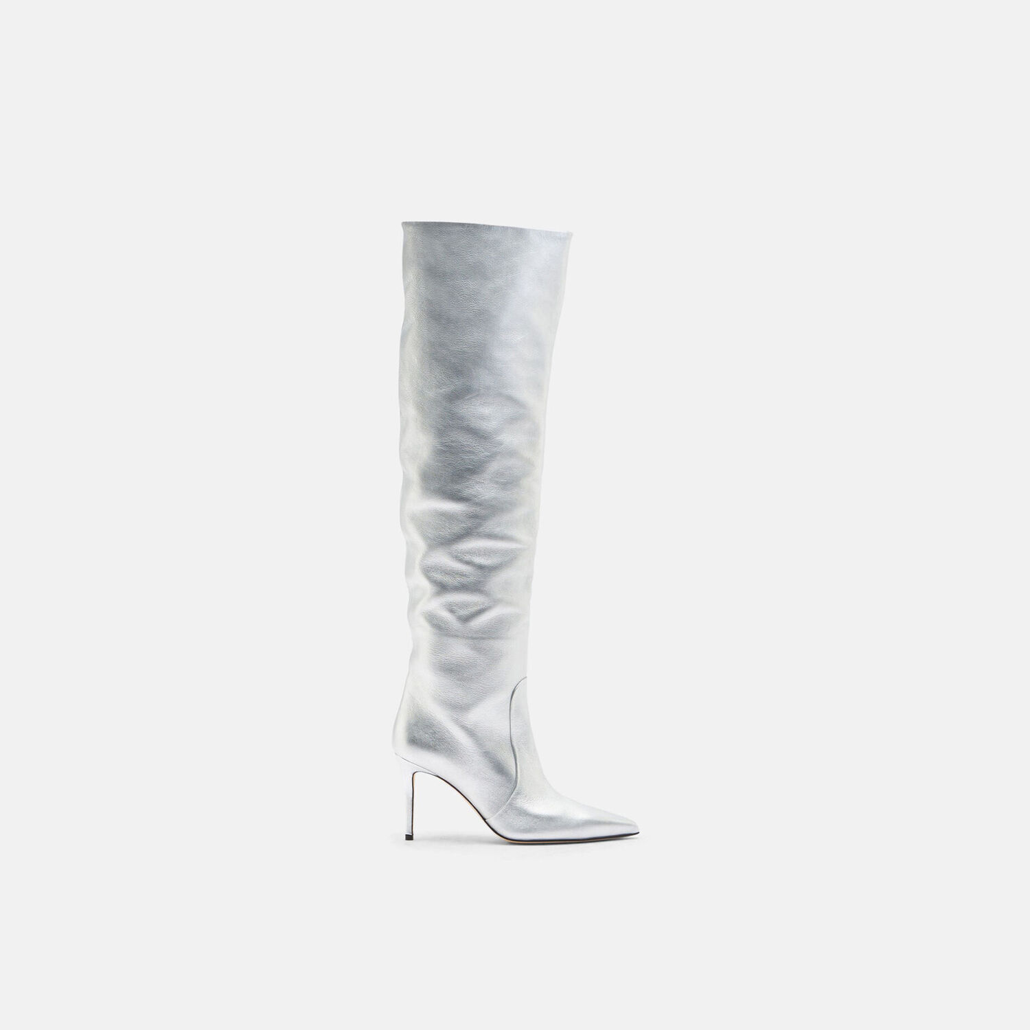 Scarosso Carra Silver In Silver - Calf