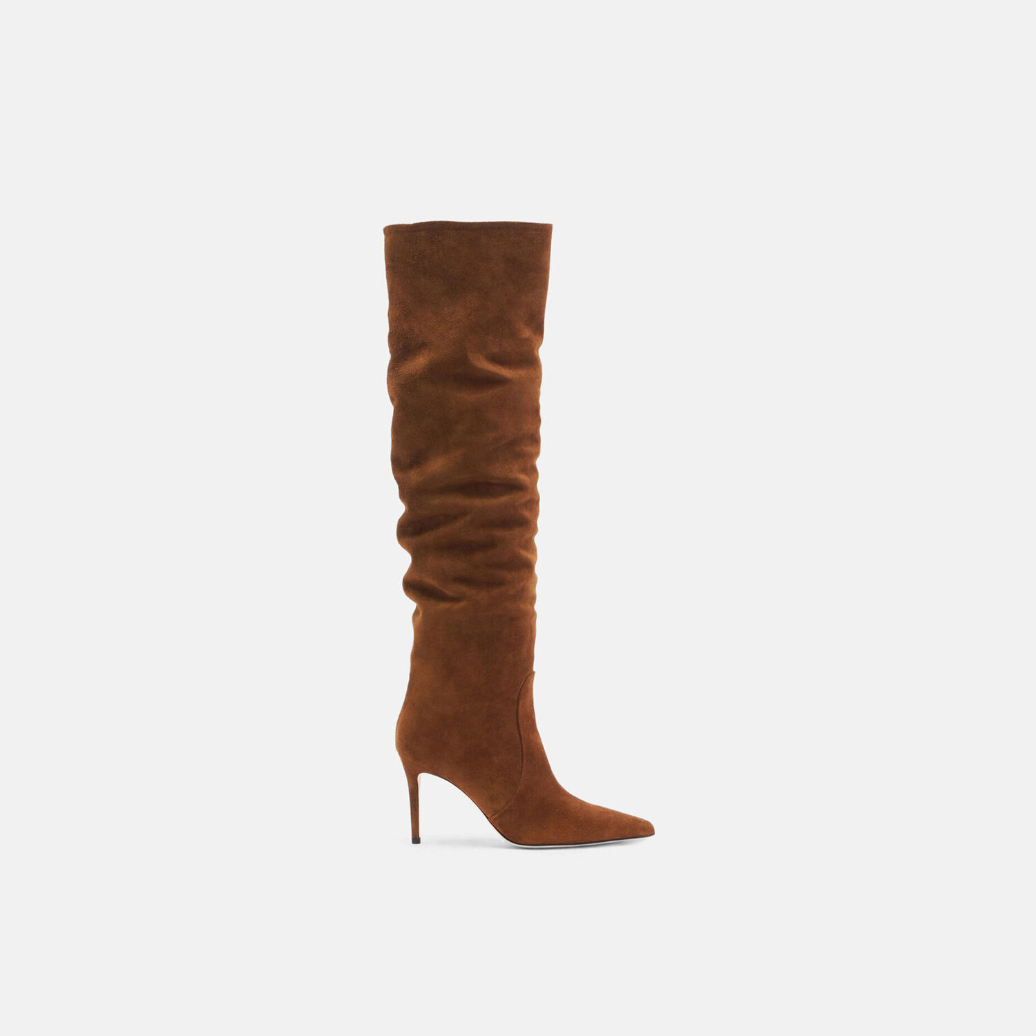 Scarosso Carra High Boots In Tobacco - Suede