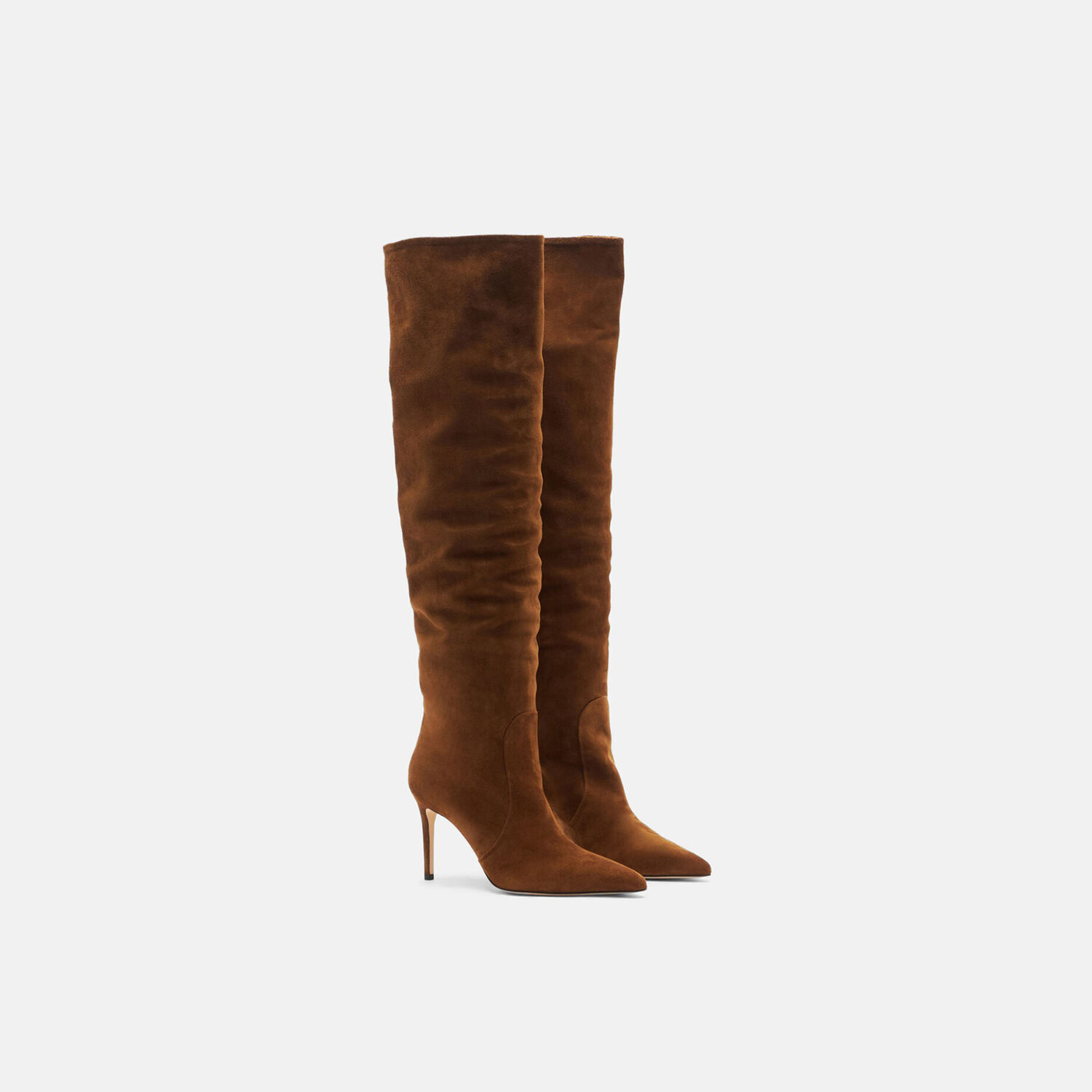 Scarosso Carra High Boots In Tobacco - Suede