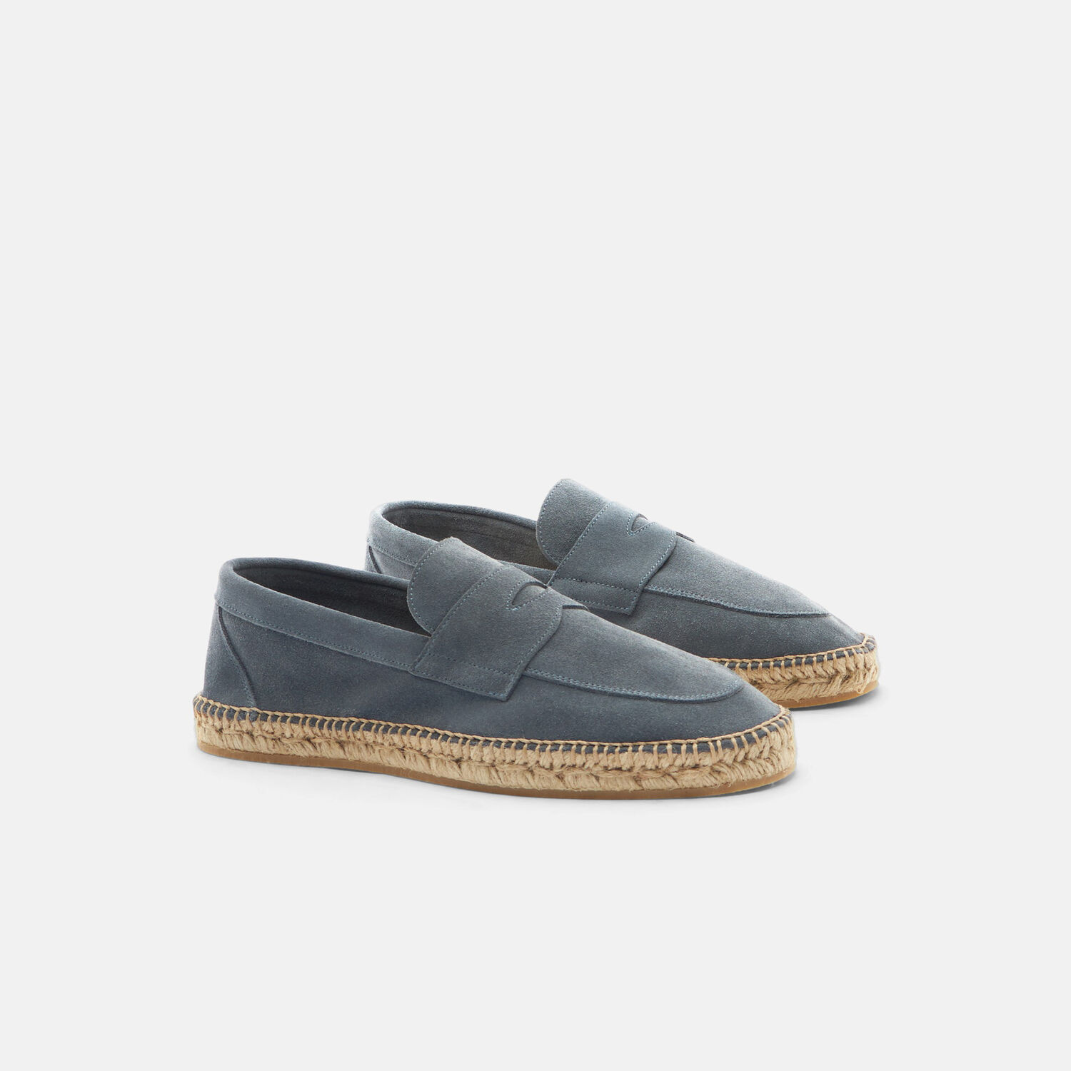 Scarosso Diego Jute Espadrilles In Grey - Suede