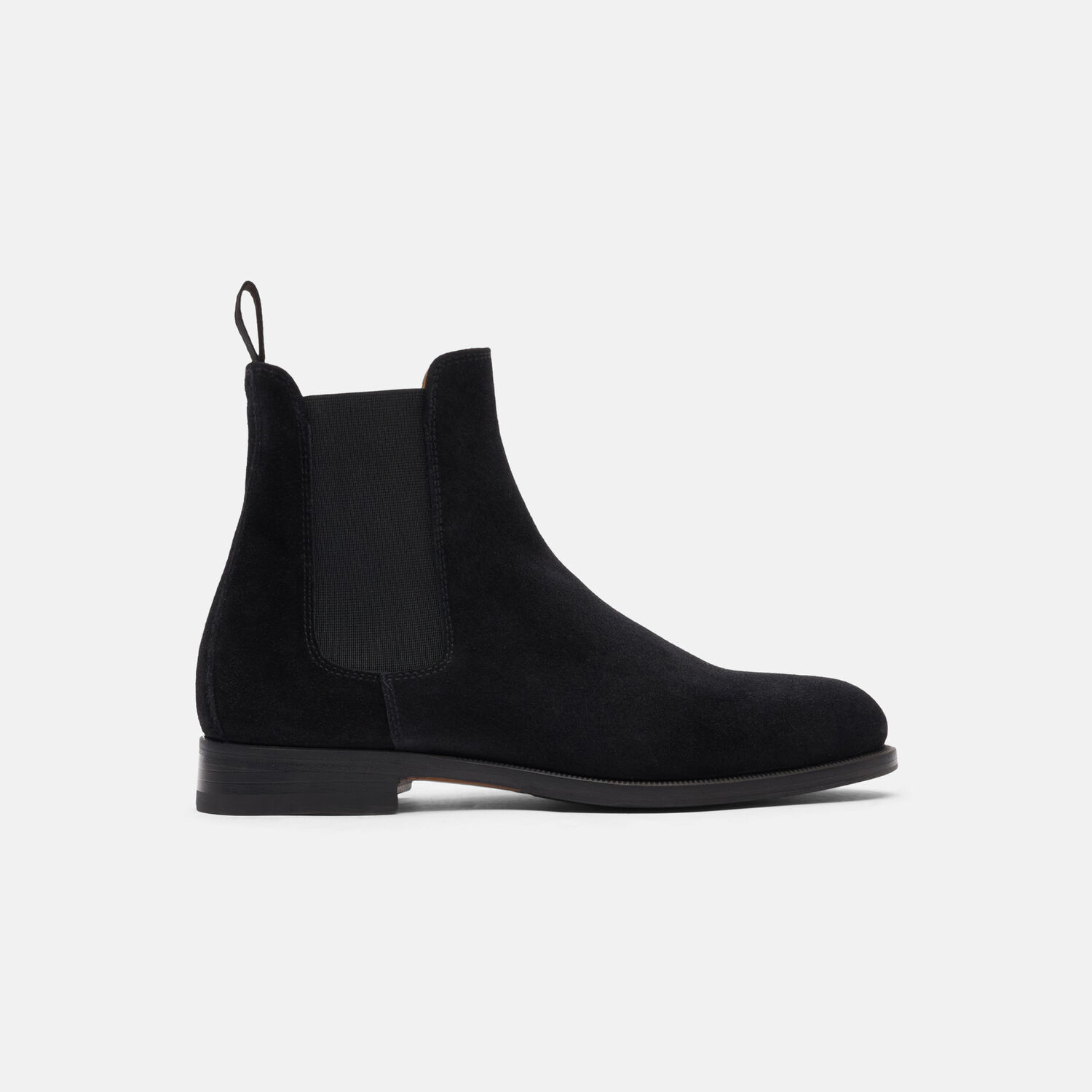 Scarosso Chelsea Boots Elena Nera Scamosciata Suede Leather In Black Suede