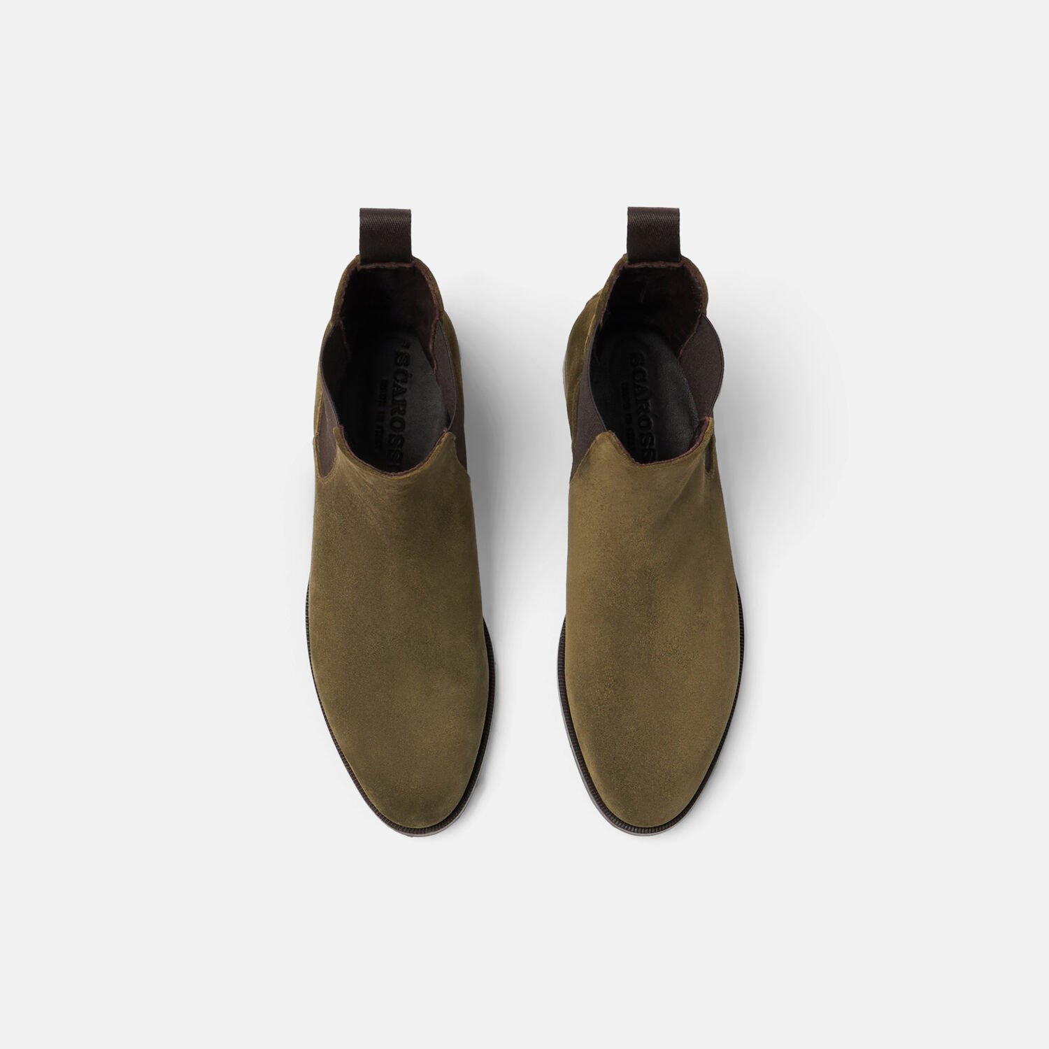 Scarosso Elena Boots In Dark Green Suede