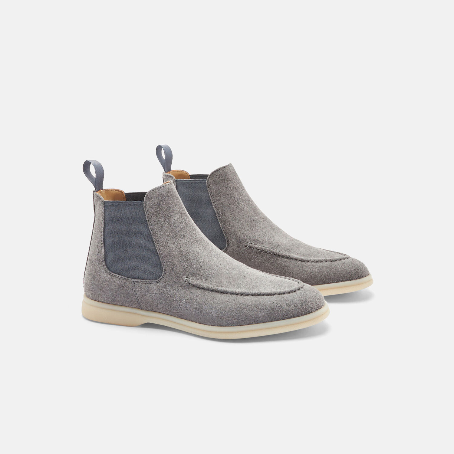 Scarosso Eugenia Suede Chelsea Boots In Grey - Suede Leather
