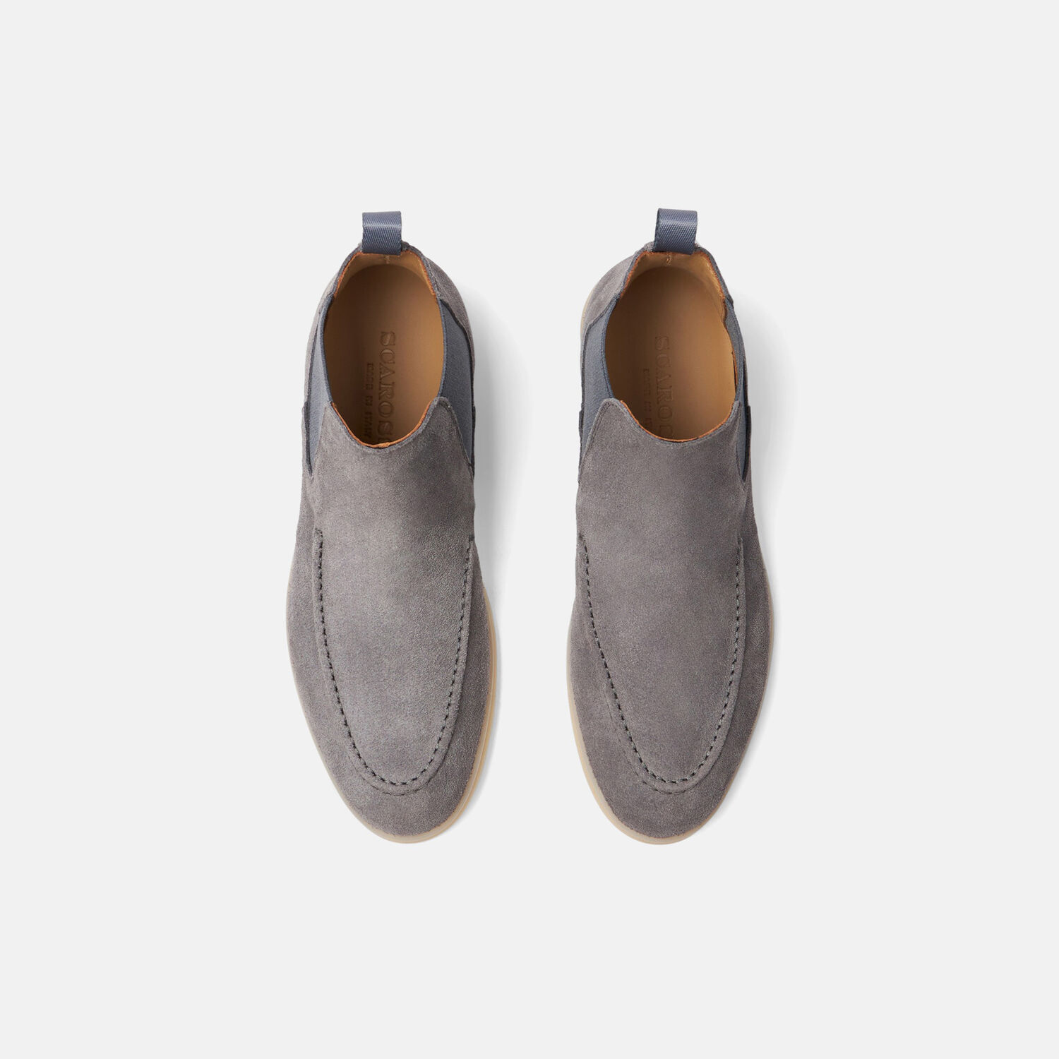 Scarosso Eugenia Suede Chelsea Boots In Grey - Suede Leather