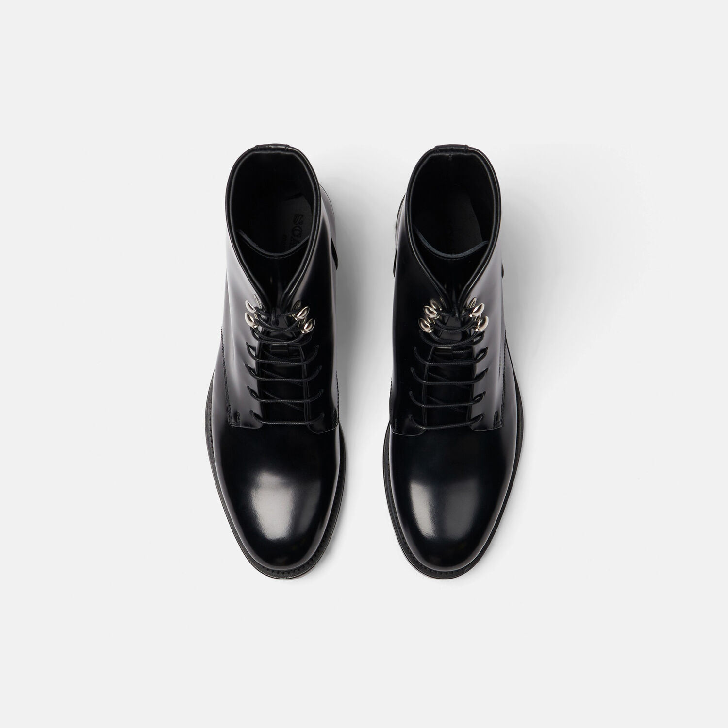 Scarosso Eva Lace-up Boots In Black Calf