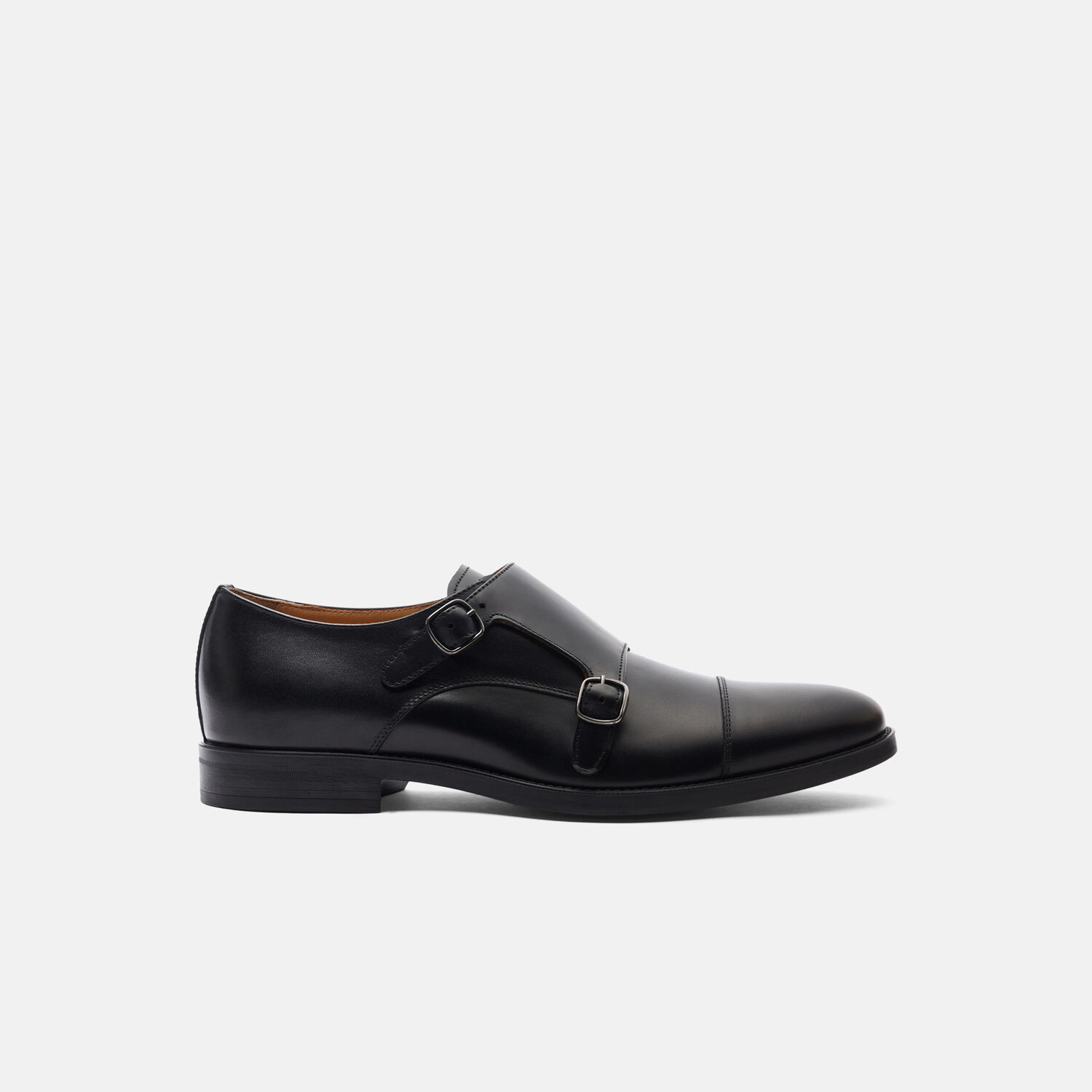 Scarosso Monks Francesco Nero Calf Leather In Black Calf