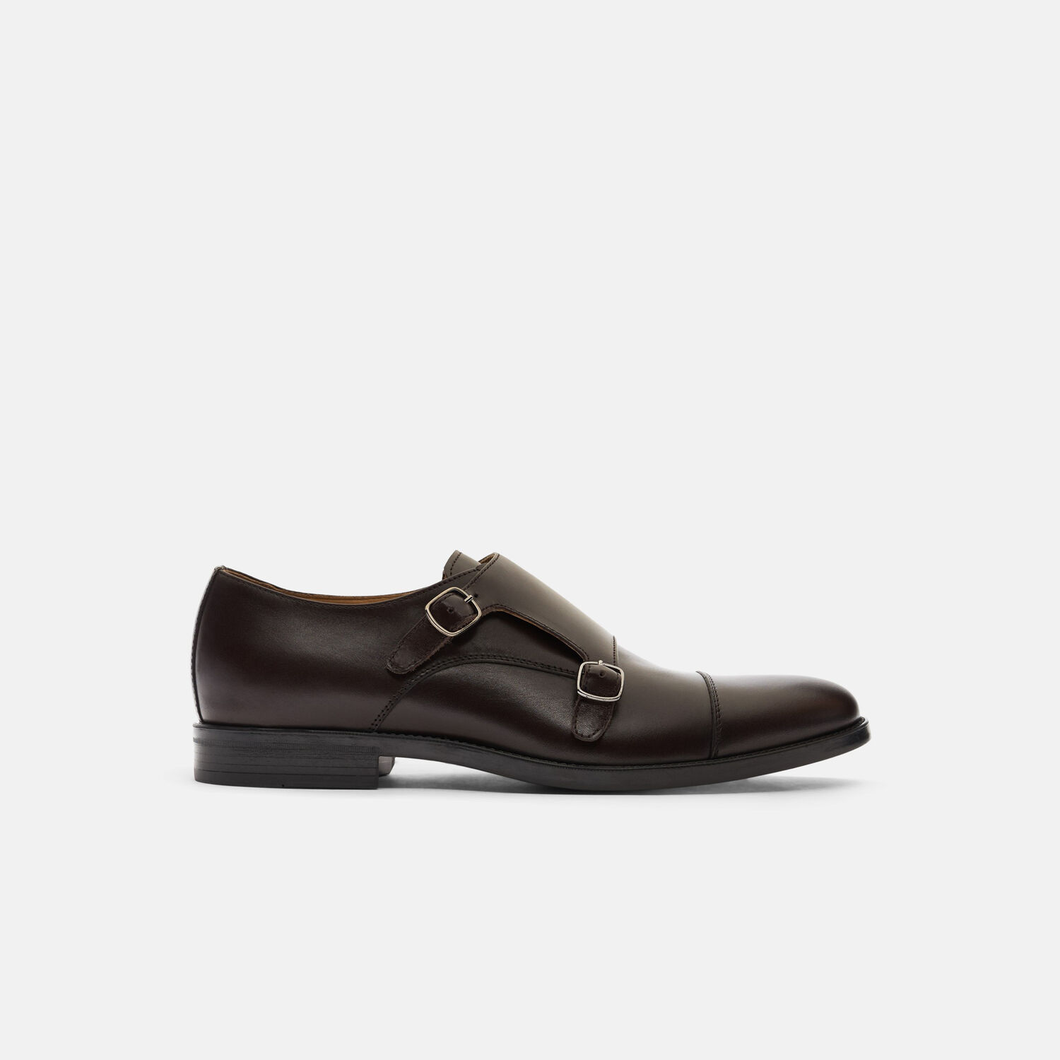 Scarosso Francesco Monk Shoes In Dark Brown Calf