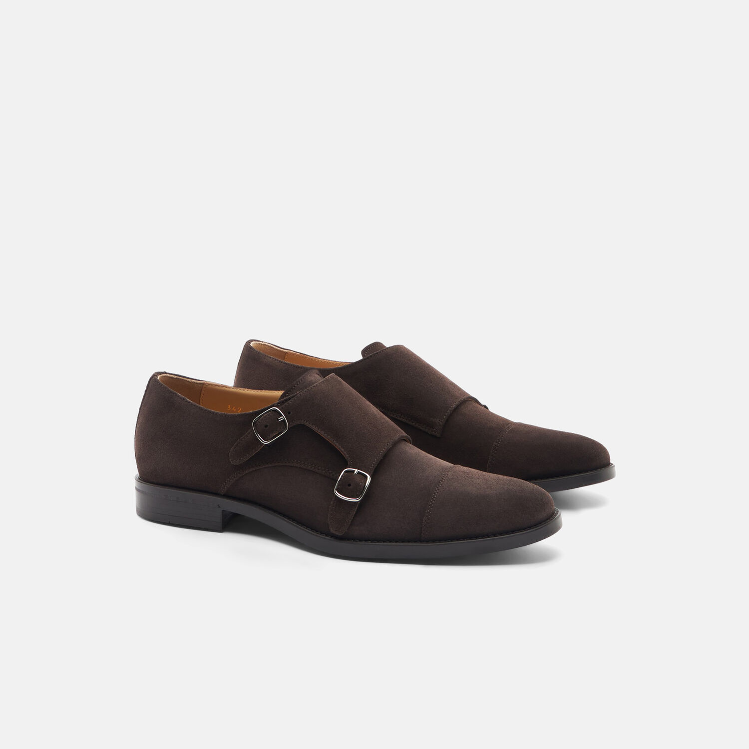 Scarosso Monks Francesco Moro Scamosciato Suede Leather In Dark Brown Suede
