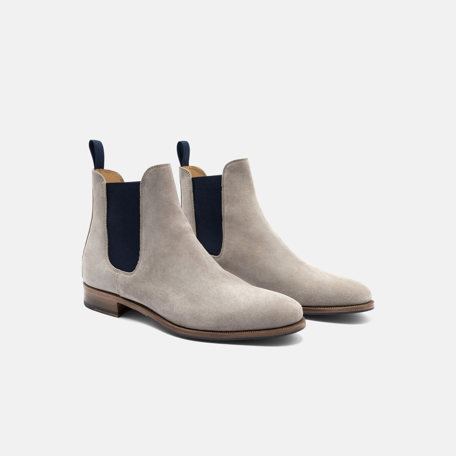 Scarosso Giancarlo Chelsea Boots In Taupe Suede