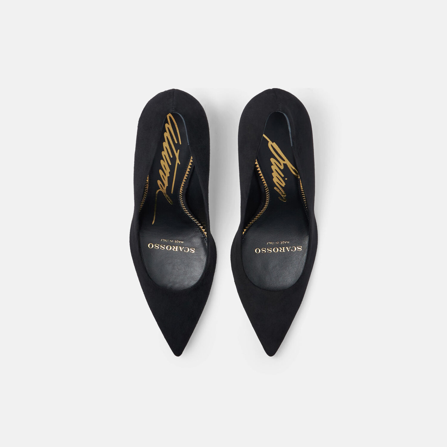 Scarosso X Brian Atwood Gigi 95mm Suede Pumps In Black - Suede