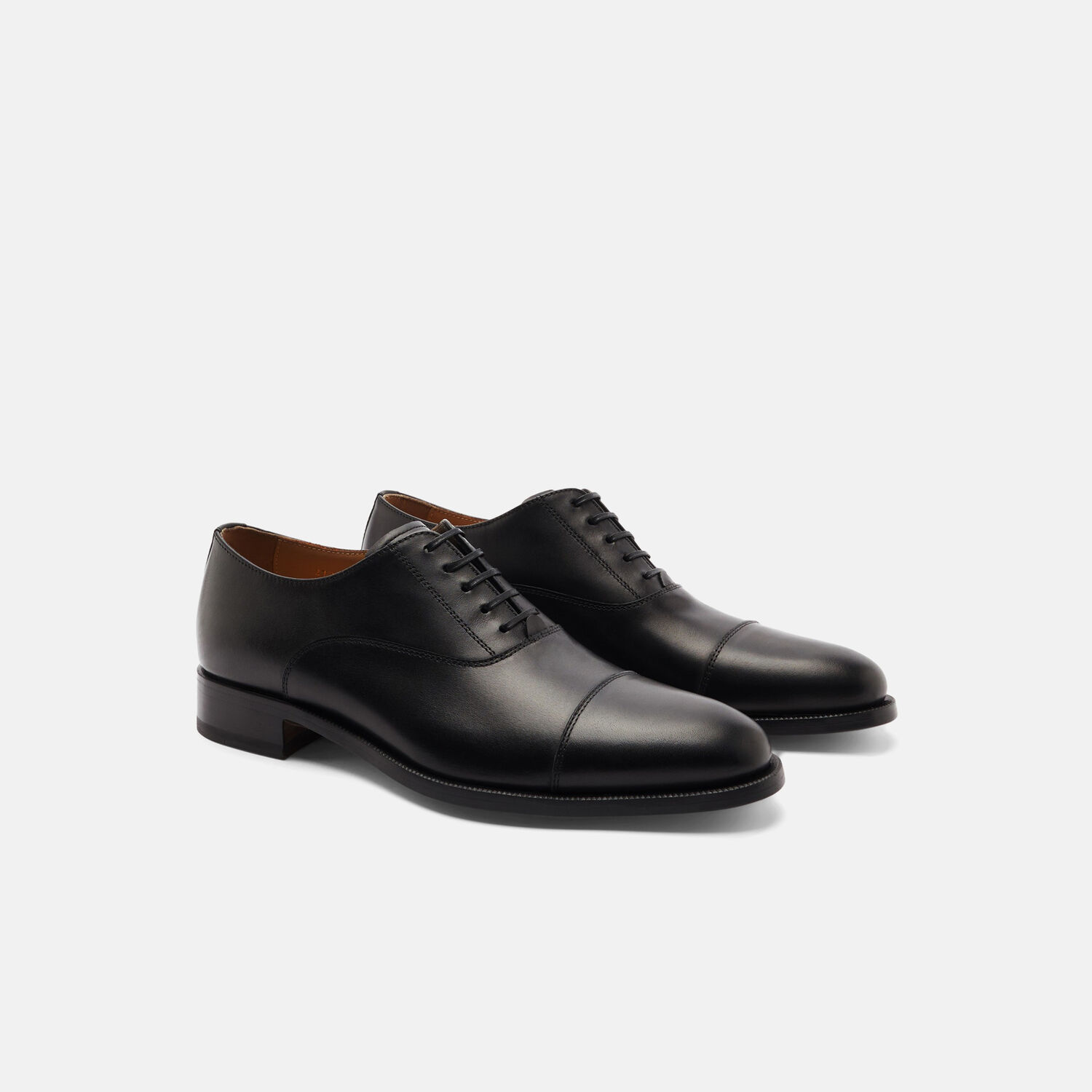 Scarosso Salvatore Leather Oxford Shoes In Black Calf