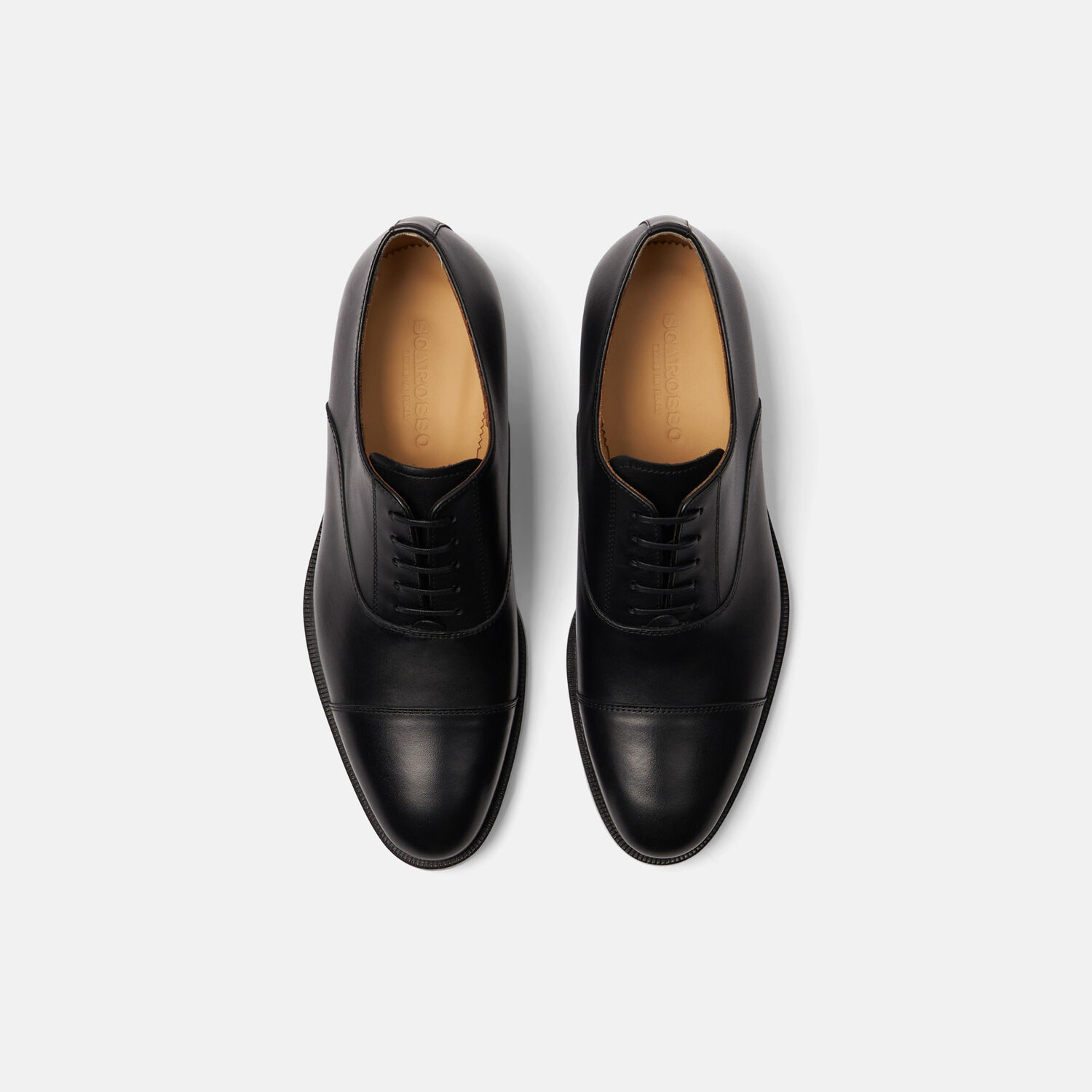 Scarosso Salvatore Leather Oxford Shoes In Black Calf