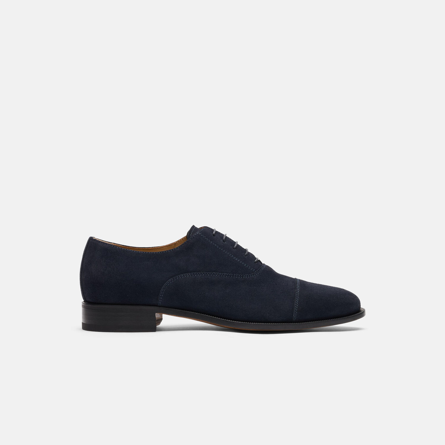 Scarosso Oxfords Giove Abisso Scamosciato Leggero Suede Leather In Dark Blue Suede