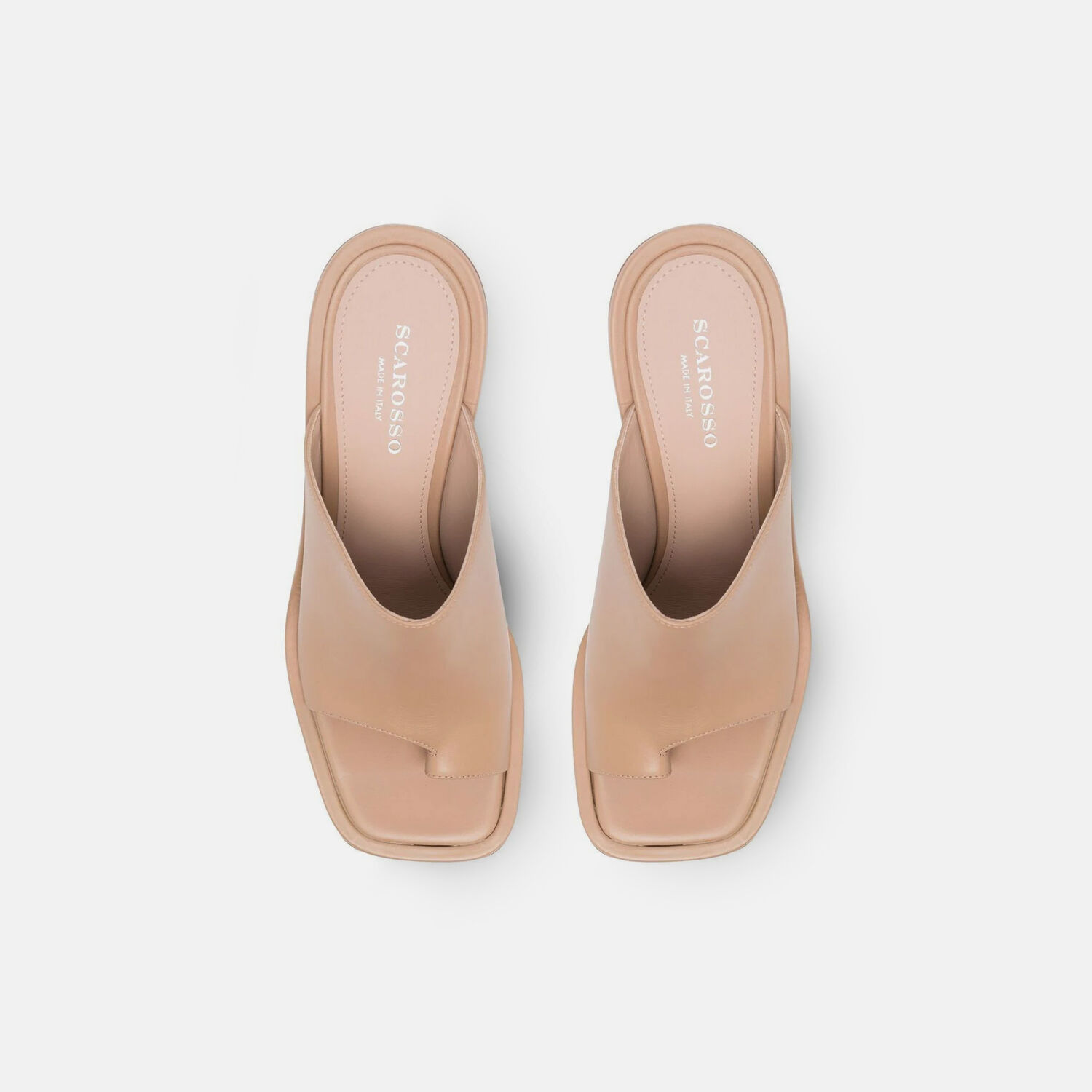 Shop Scarosso Gwen Nude In Nude - Calf Leather