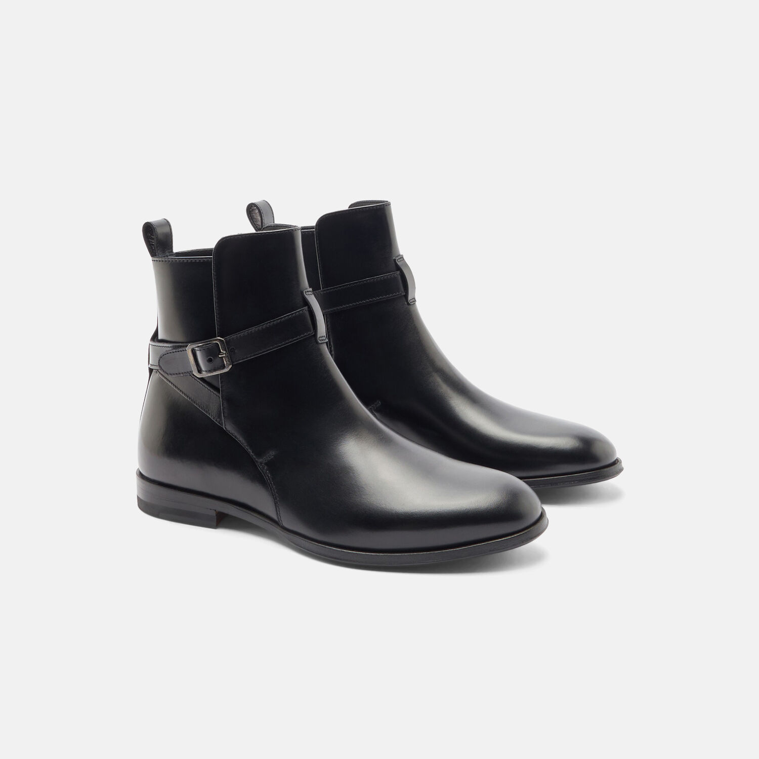 Scarosso Lara Buckled Ankle Boots In Black - Calf