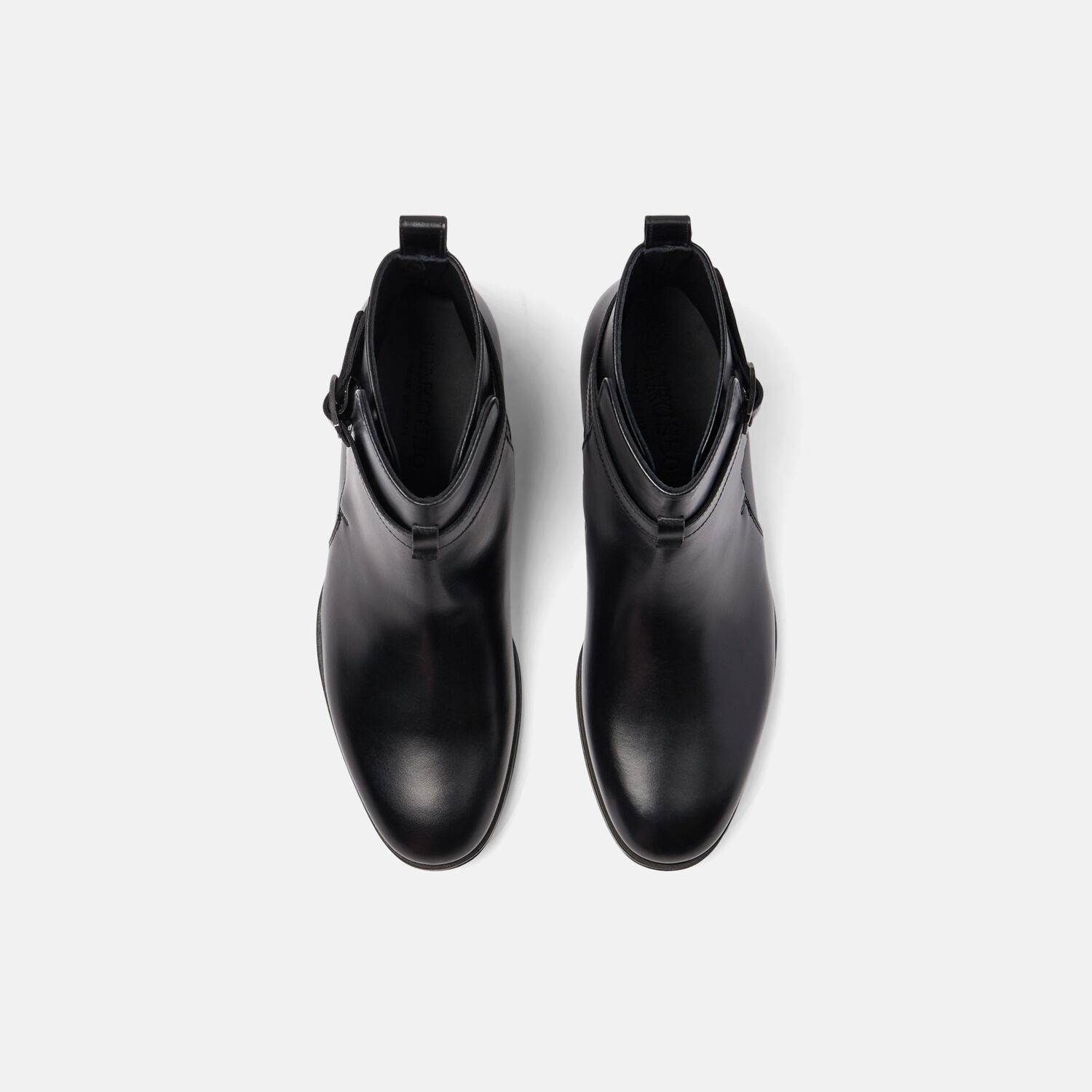 Scarosso Lara Buckled Ankle Boots In Black - Calf