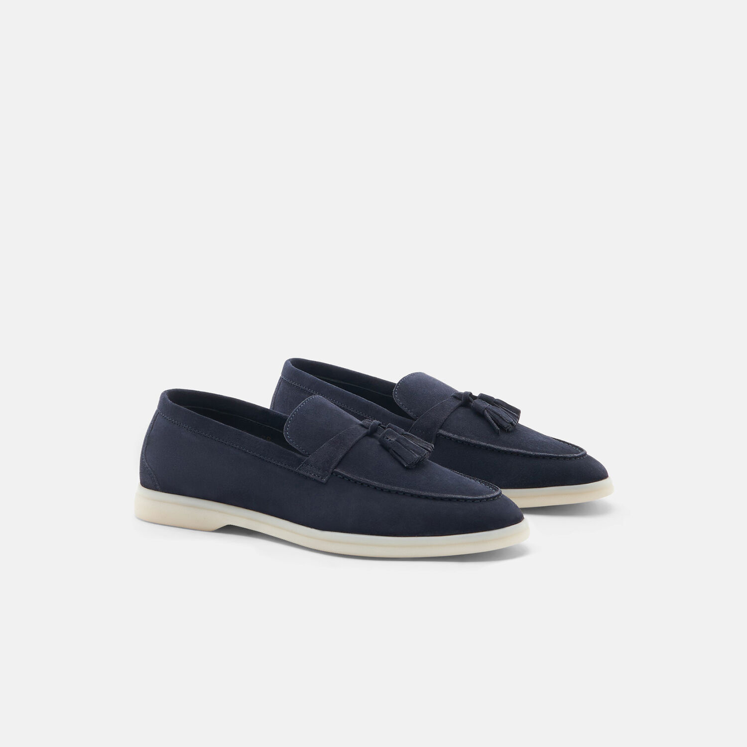 Scarosso Leandra Suede Loafers In Blue - Suede
