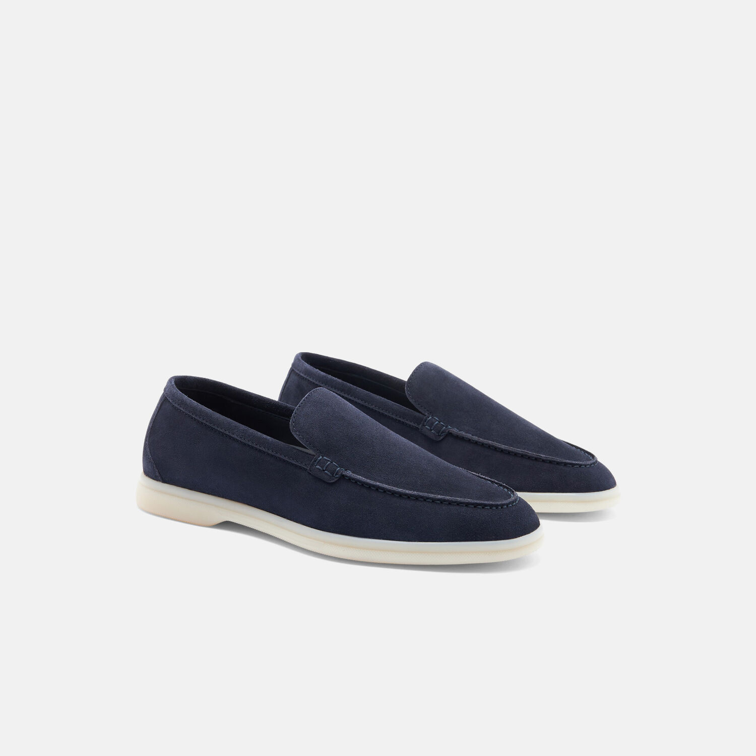 Scarosso Ludovica Suede Loafers In Blue - Suede