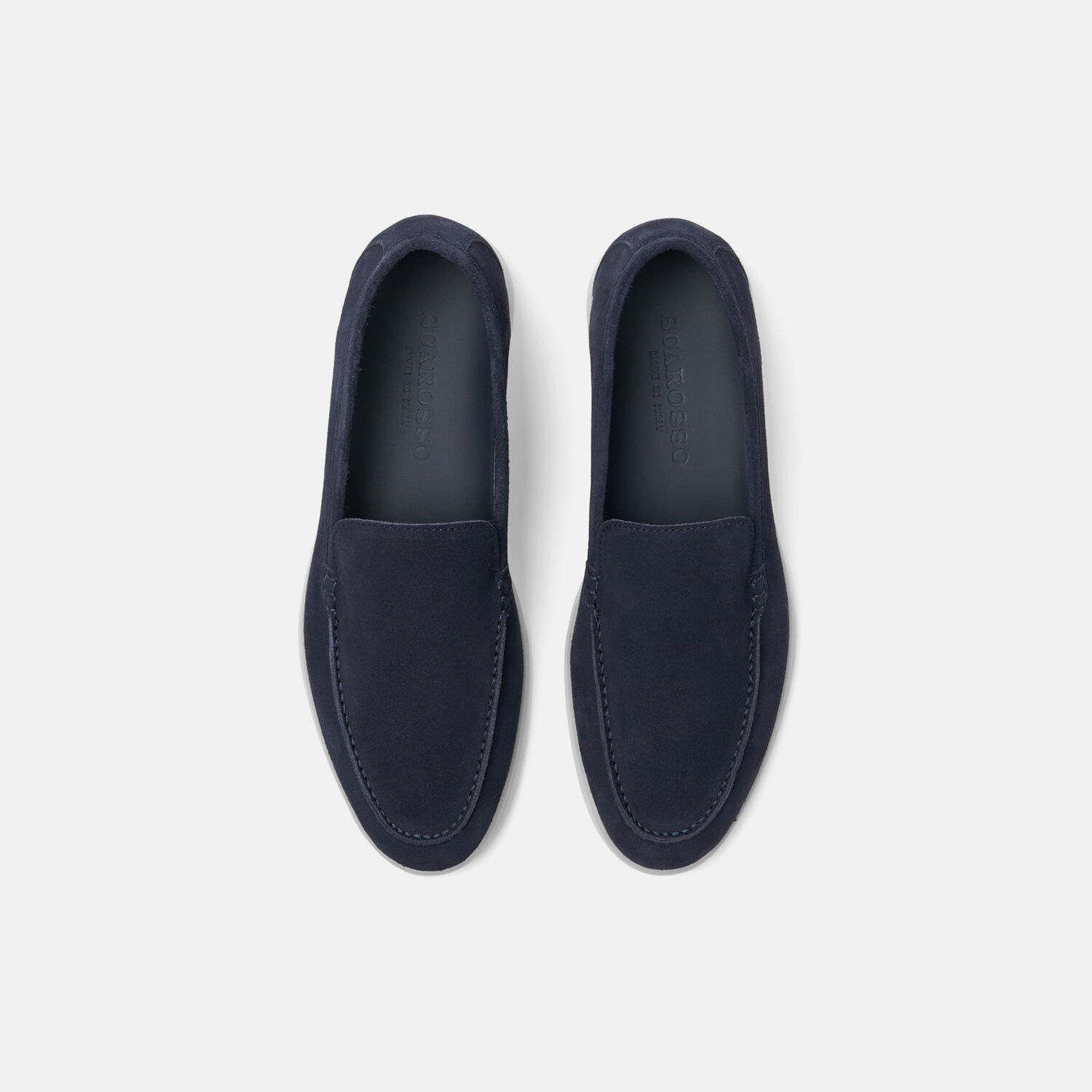 Scarosso Ludovica Suede Loafers In Blue - Suede