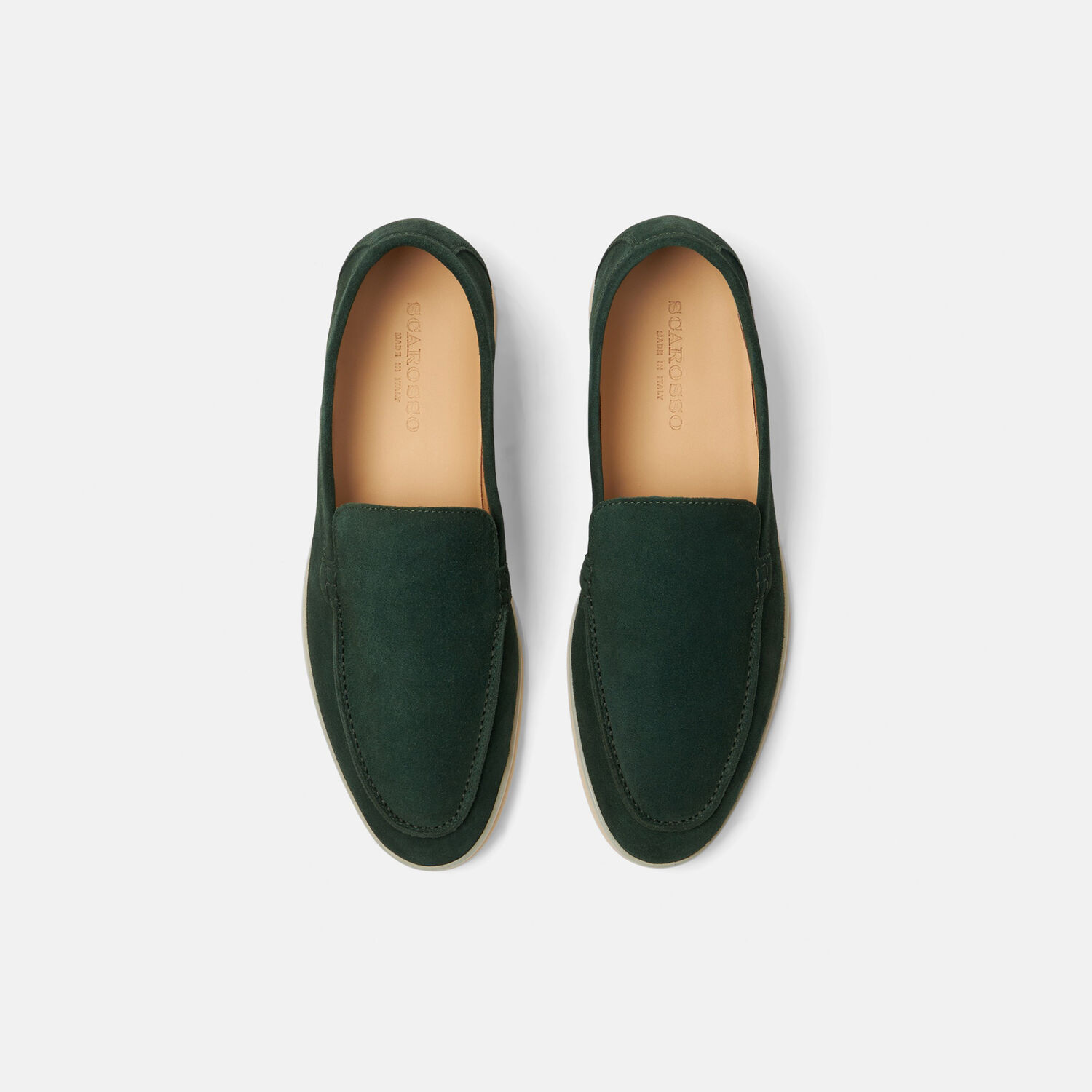 Scarosso Ludovico Loafers In Green - Suede