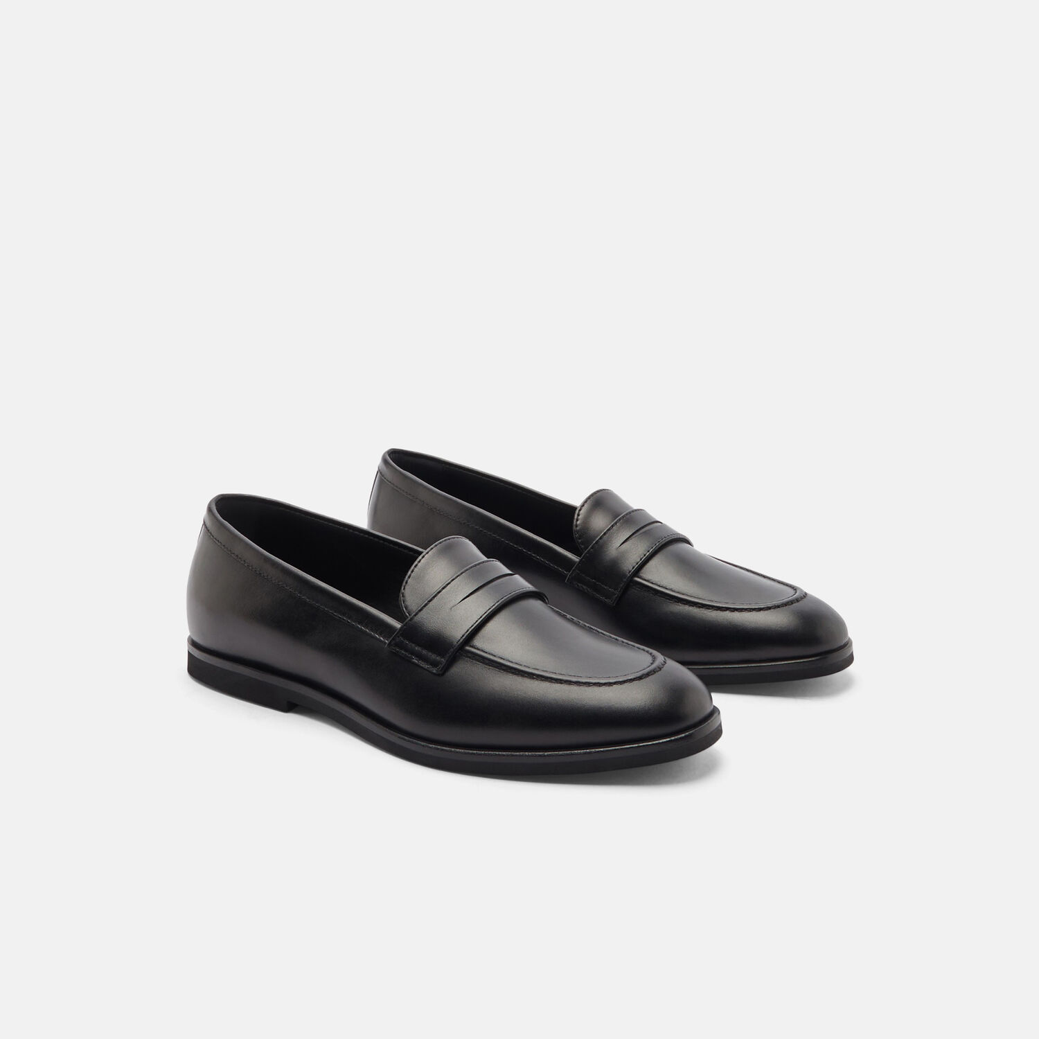 Scarosso Monica Leather Loafers In Black - Calf