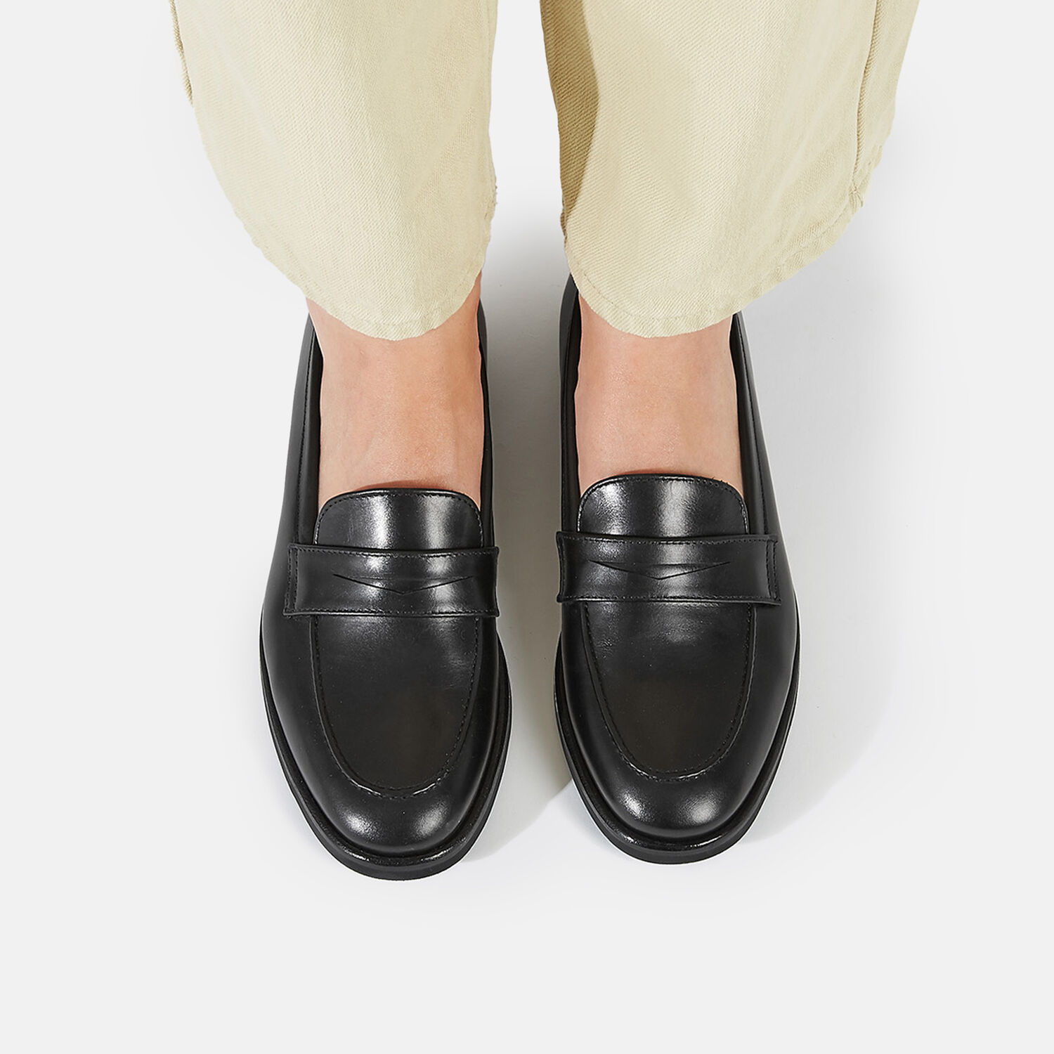 Scarosso Monica Leather Loafers In Black - Calf
