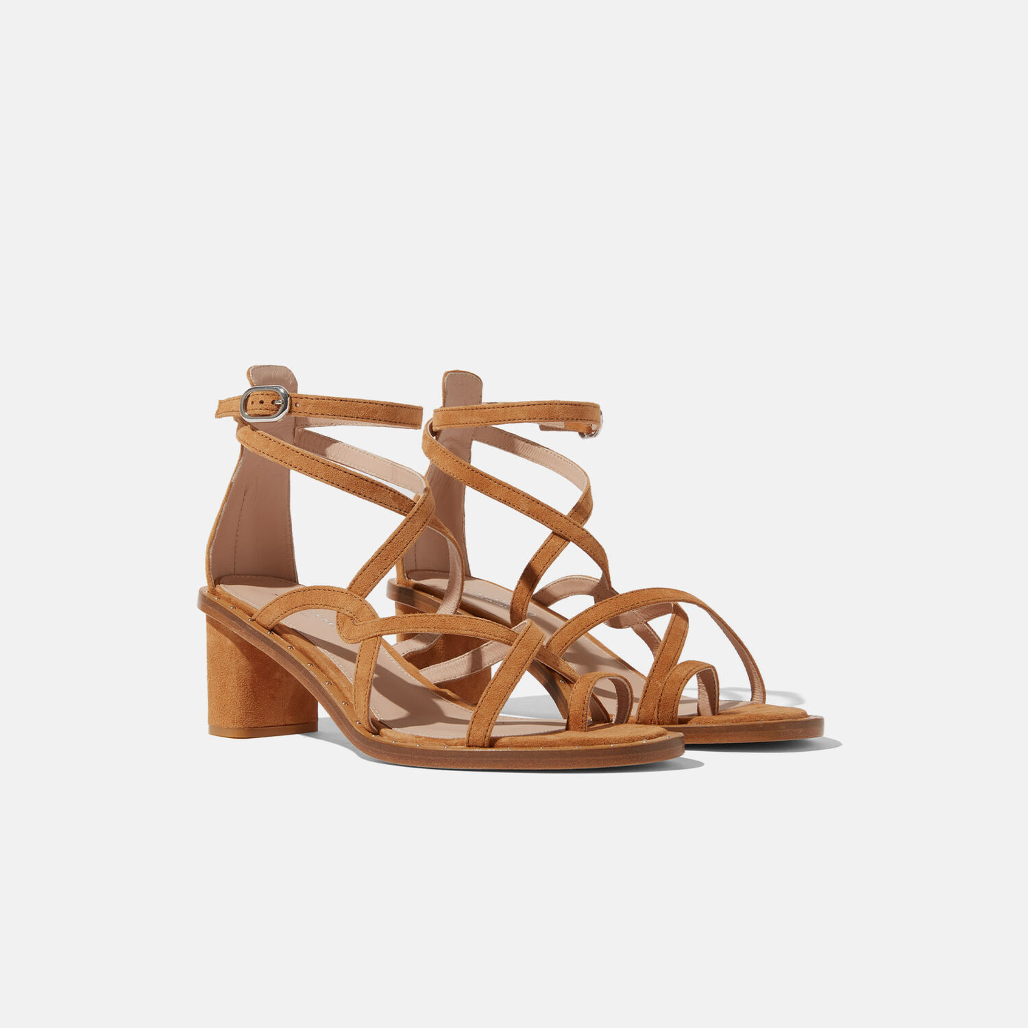 Shop Scarosso Patty Tan Suede In Tan - Suede Leather