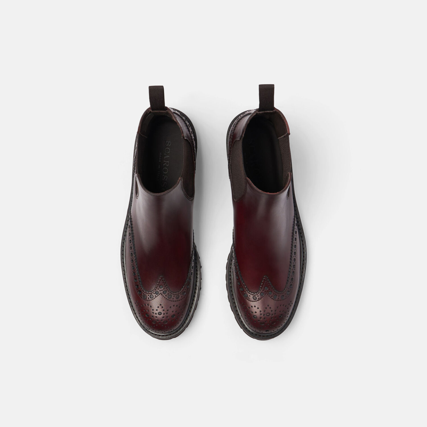 Scarosso Poppy Boots In Burgundy - Calf