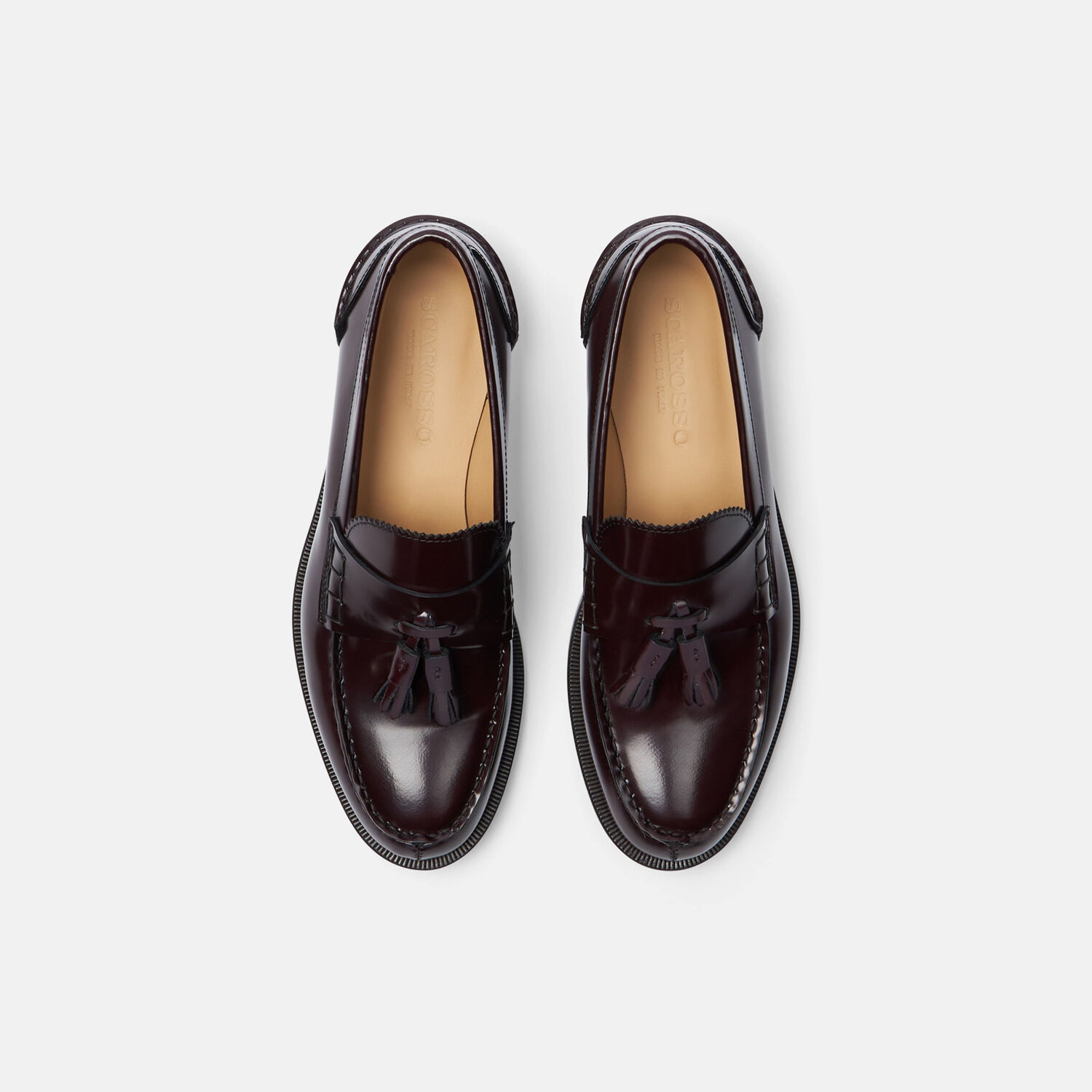 Scarosso Ralphine Loafers In Burgundy Brushed Calf