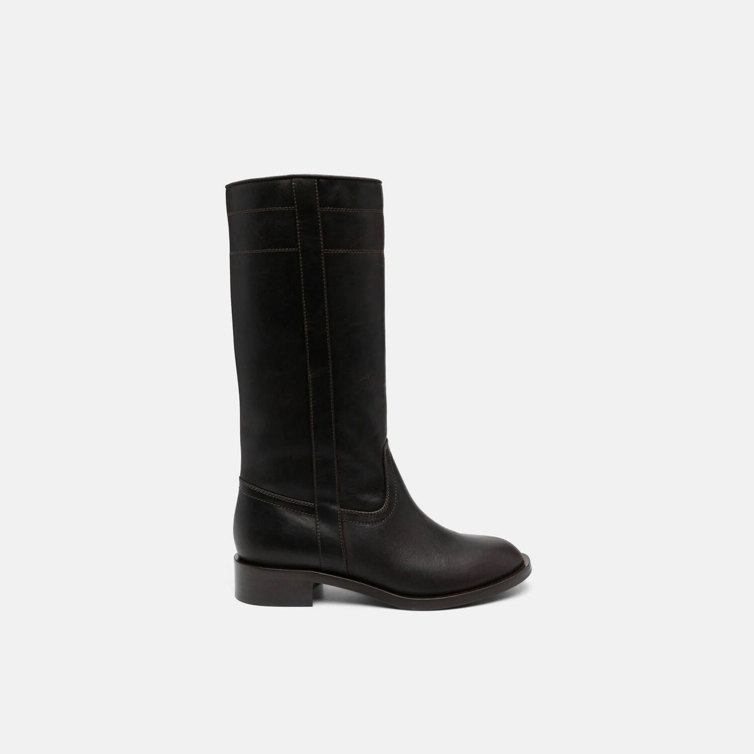 Scarosso Tess Western Boots In Brown - Calf