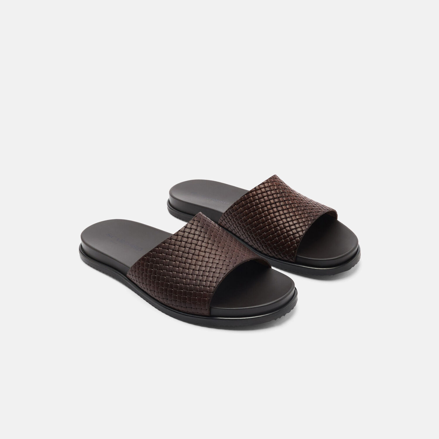 Scarosso Tito Moro Slides In Brown Calf