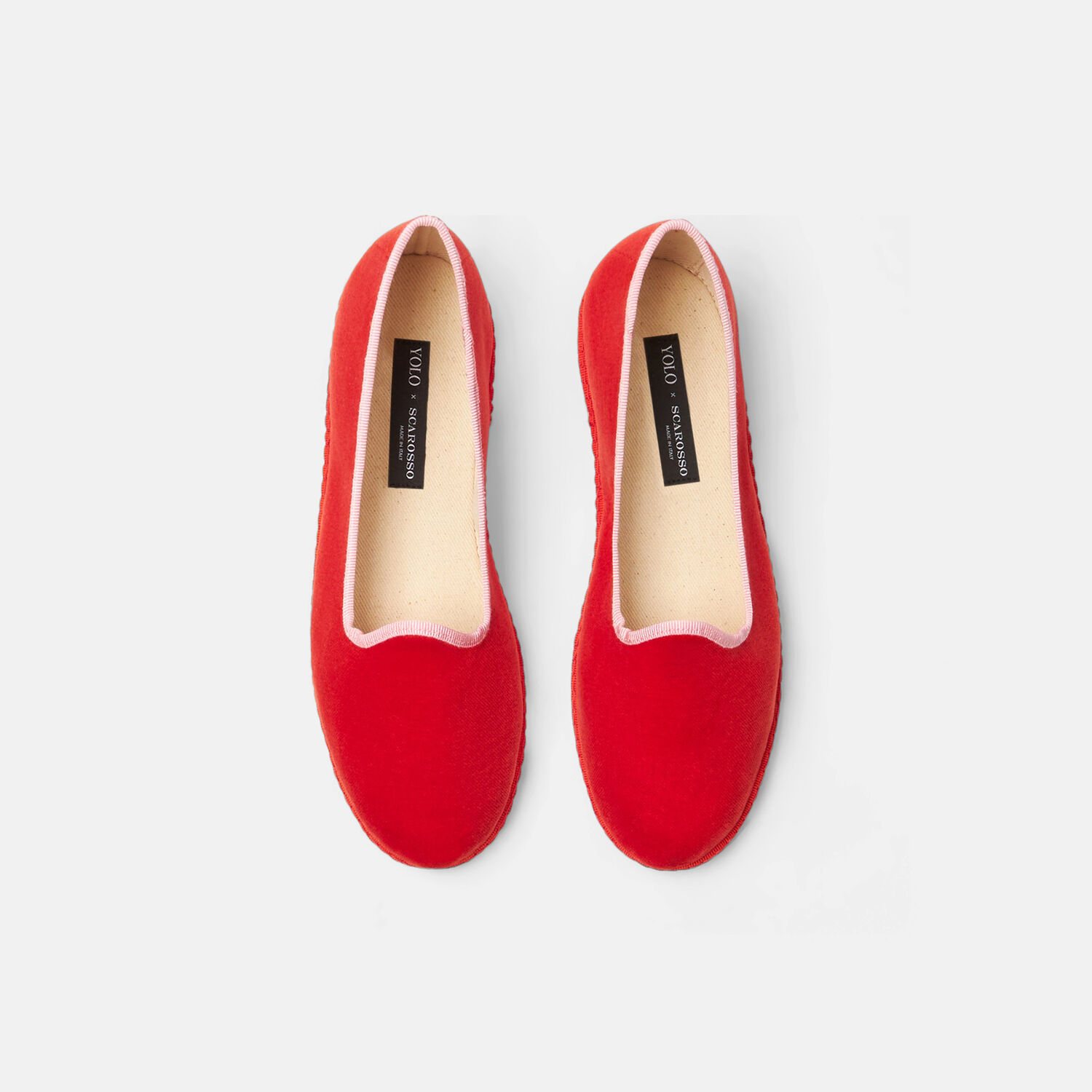 Scarosso Yolo Slippers In Red - Velvet
