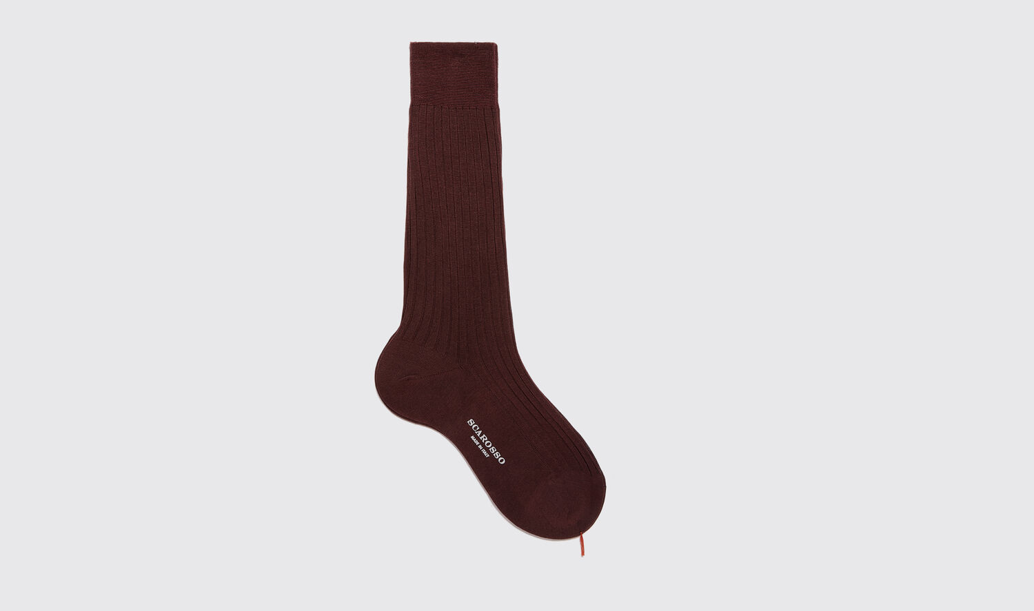 Scarosso Socks Burgundy Cotton Calf Socks Cotton In Burgundy - Cotton