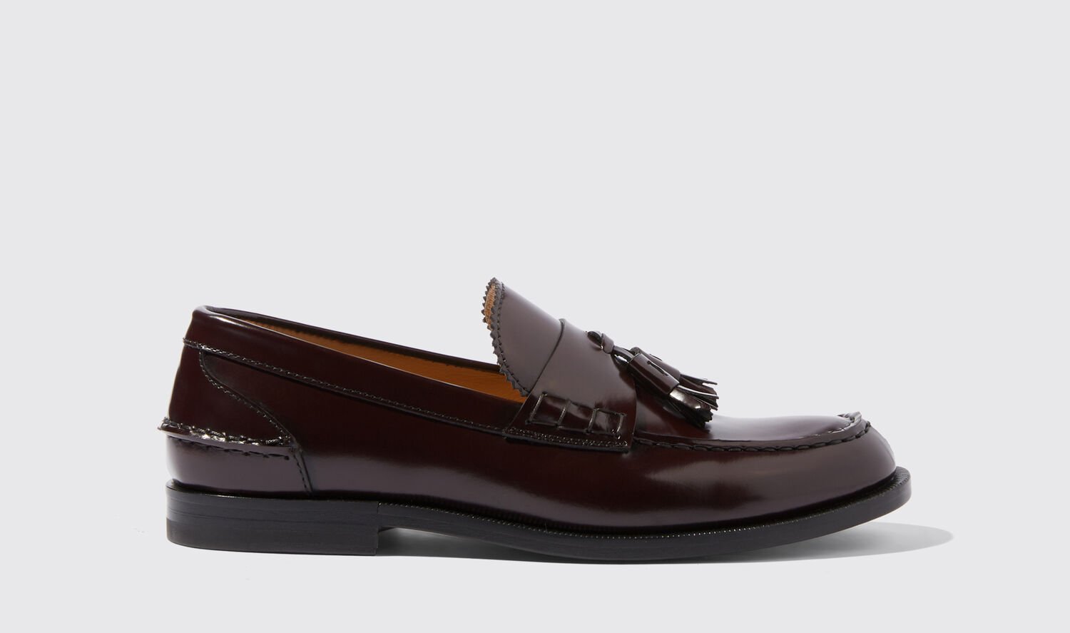 Scarosso Slip-on Loafers In Burgundy - Brushed Calf