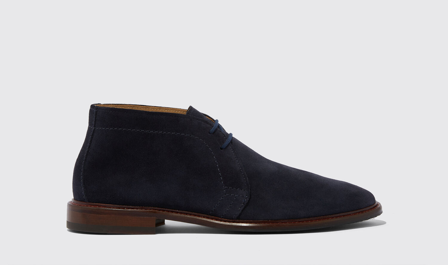Scarosso Gary Suede Desert Boots In Blue - Suede