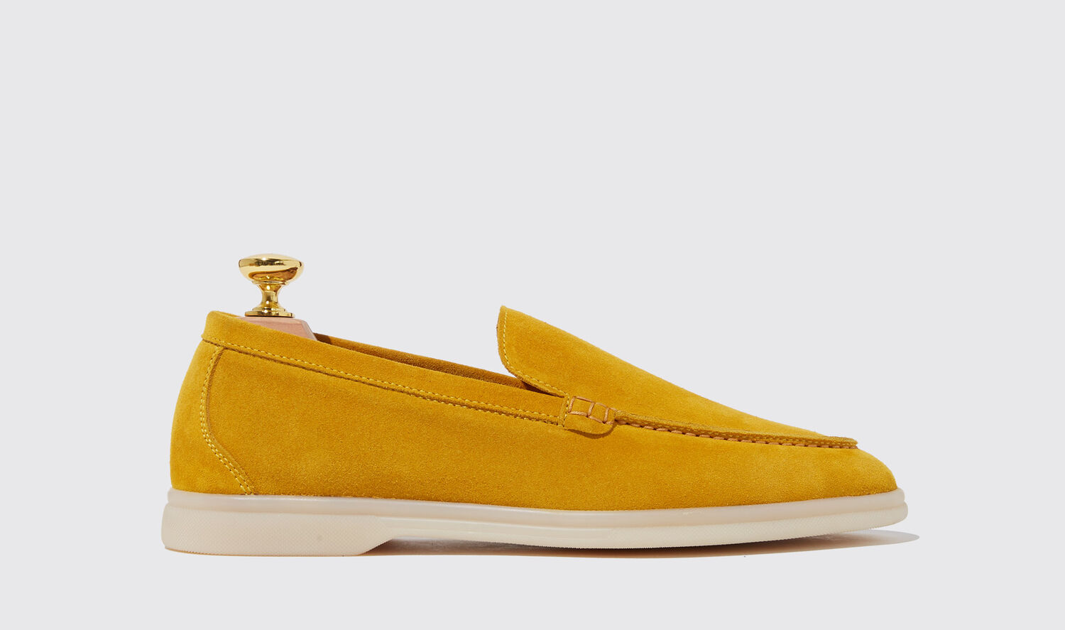 Shop Scarosso Ludovica Ocra Scamosciata - Woman Loafers Yellow In Yellow - Suede