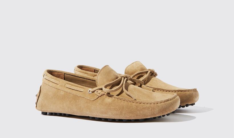 James Beige Suede Loafers & Flats for Men | Scarosso®