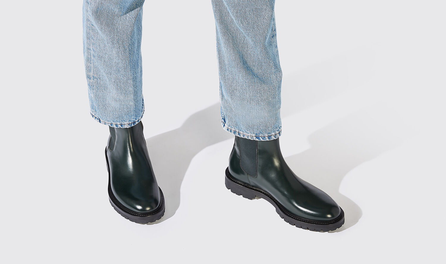 Shop Scarosso Wooster Hunter - Man Boots Green In Green - Brushed Calf