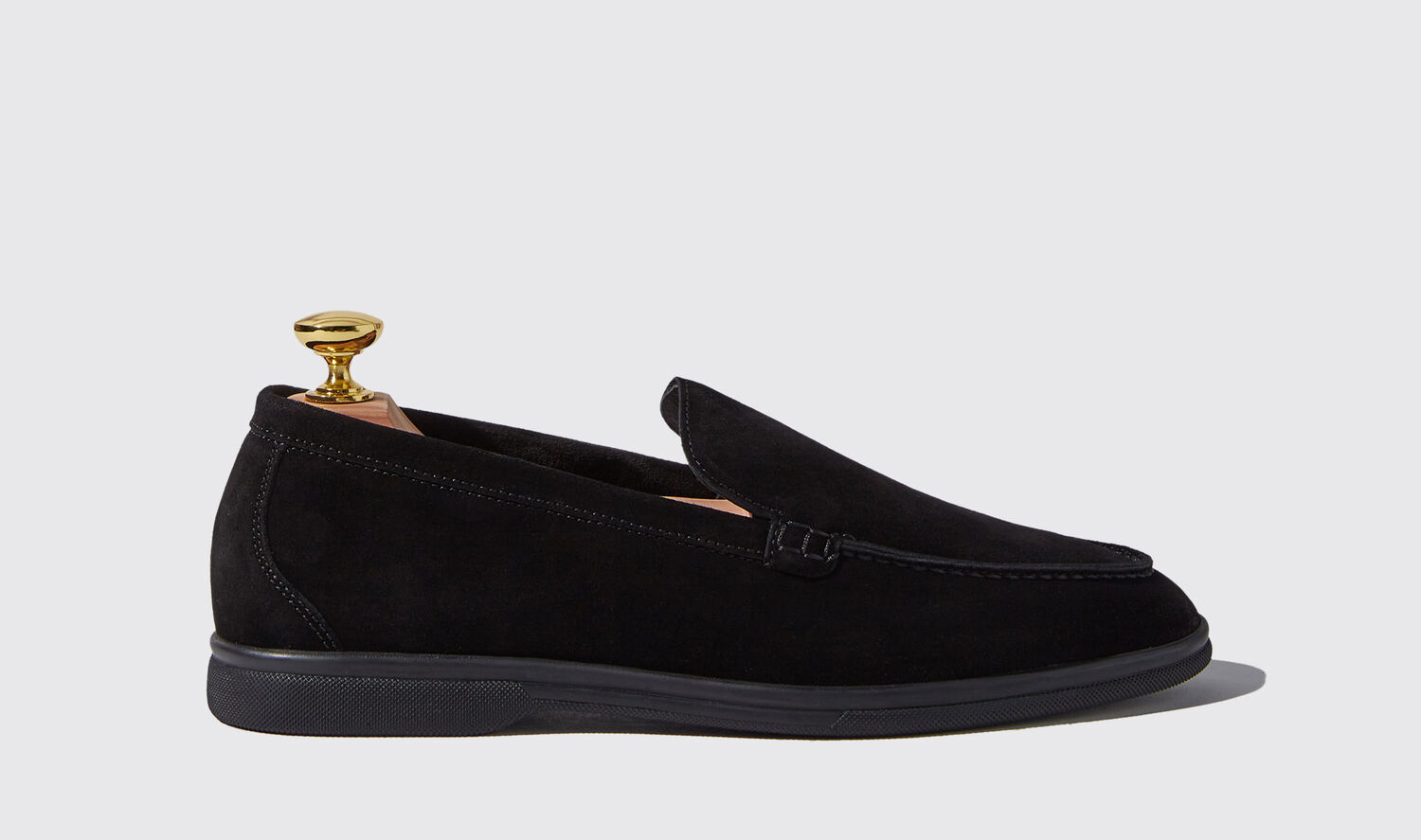 Scarosso Ludovica Loafers In Black - Suede